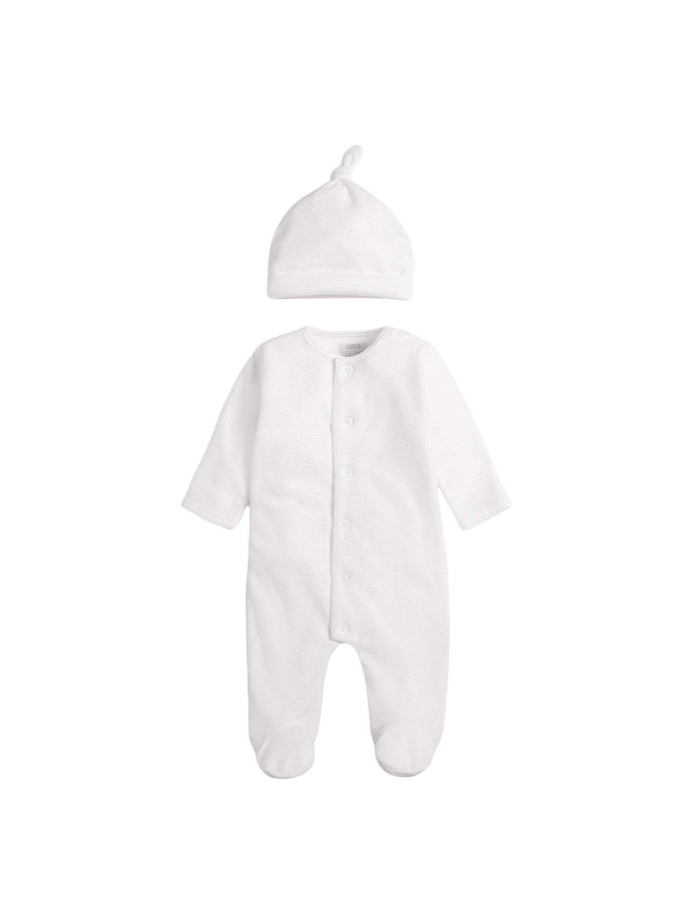 Velour Cloud All In One with Hat 2 Piece Set