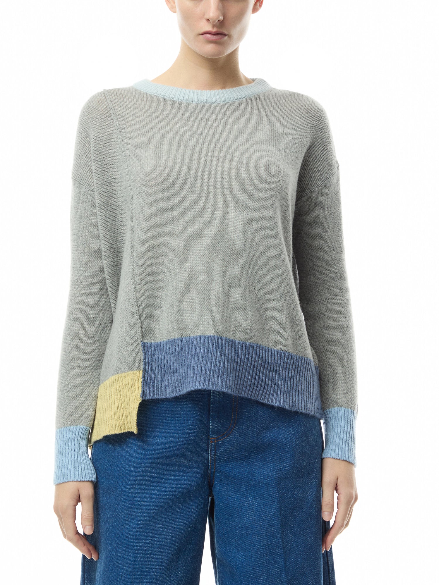 Colour-block Cashmere Jumper