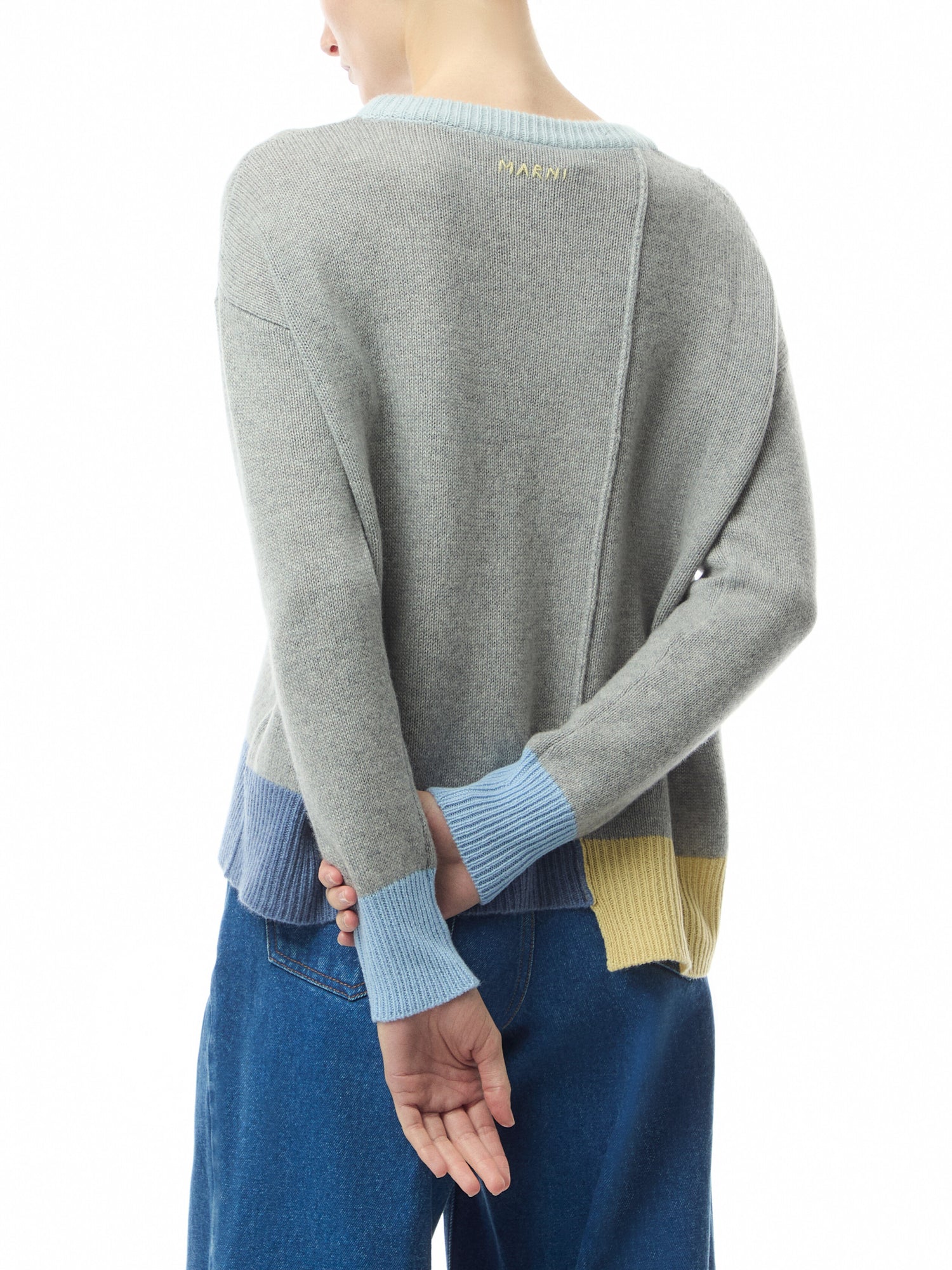 Colour-block Cashmere Jumper
