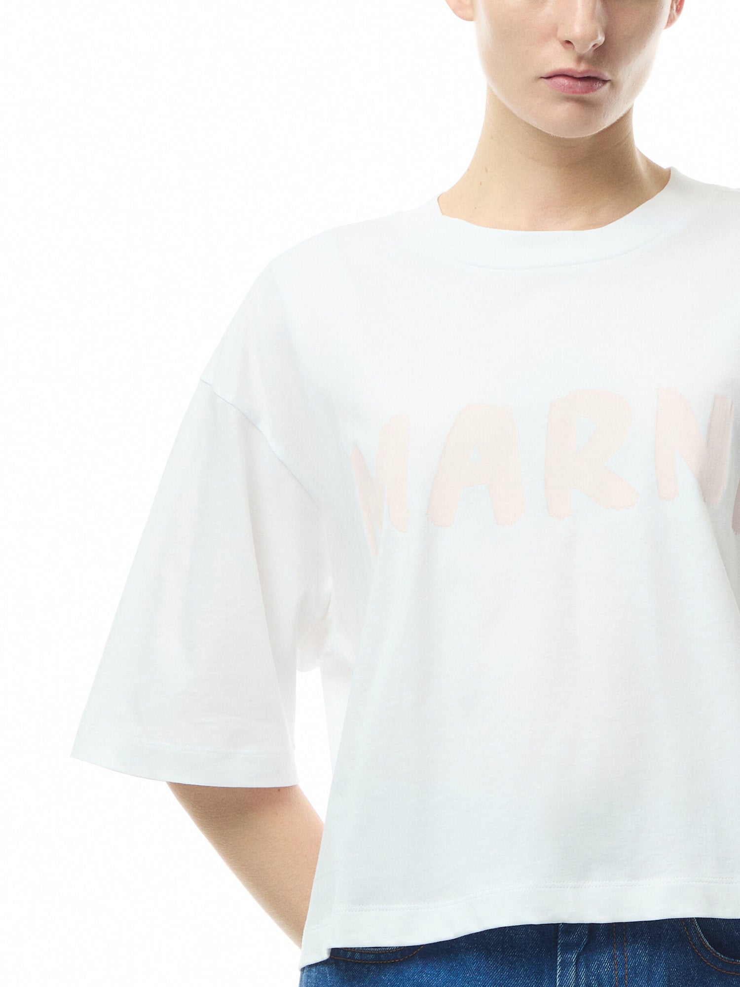Printed Cropped Logo T-Shirt