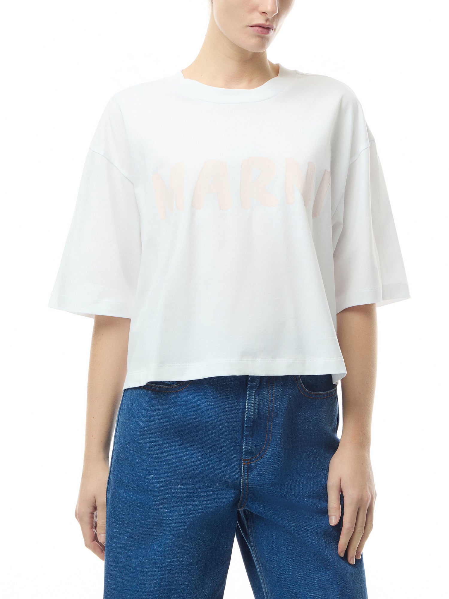 Printed Cropped Logo T-Shirt