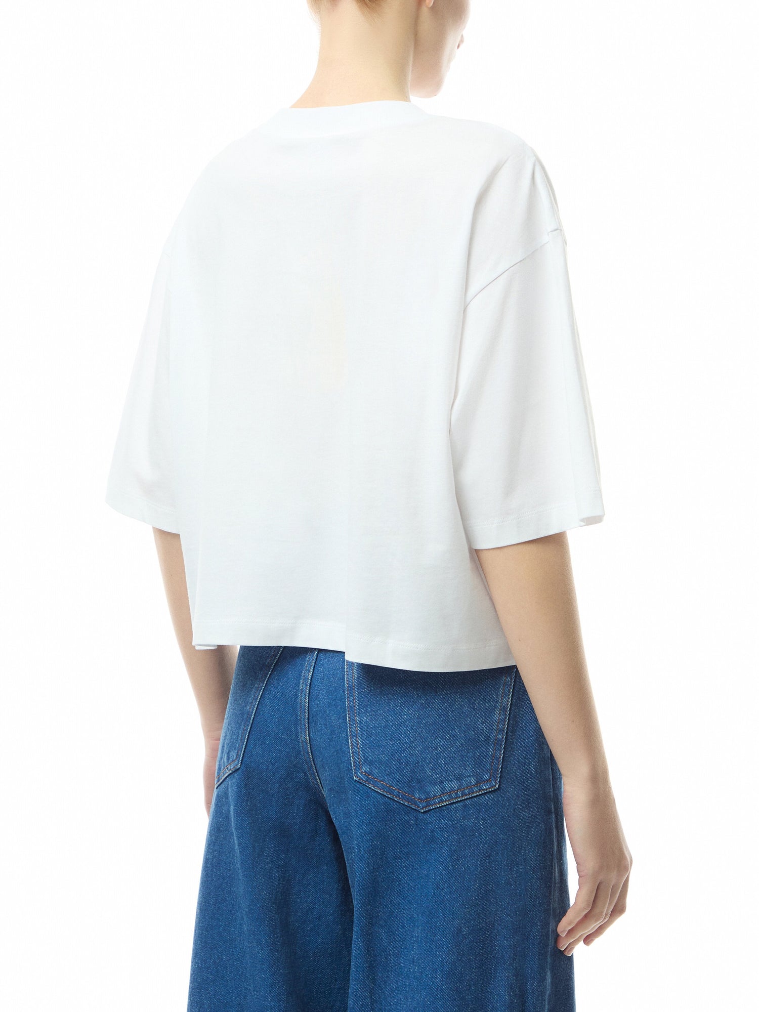 Printed Cropped Logo T-Shirt