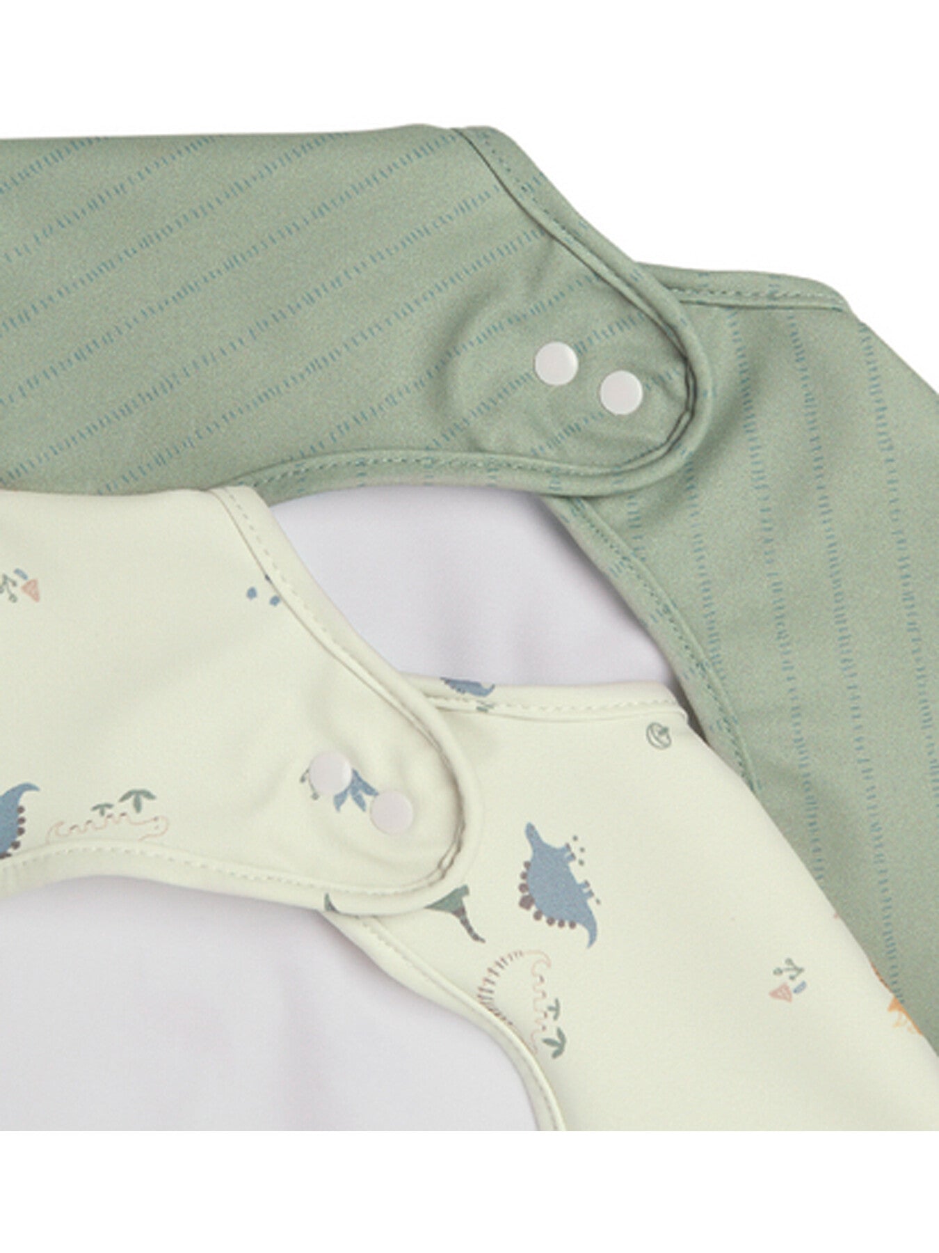 Long-sleeved Bibs 2 Pack - Dino Stripe