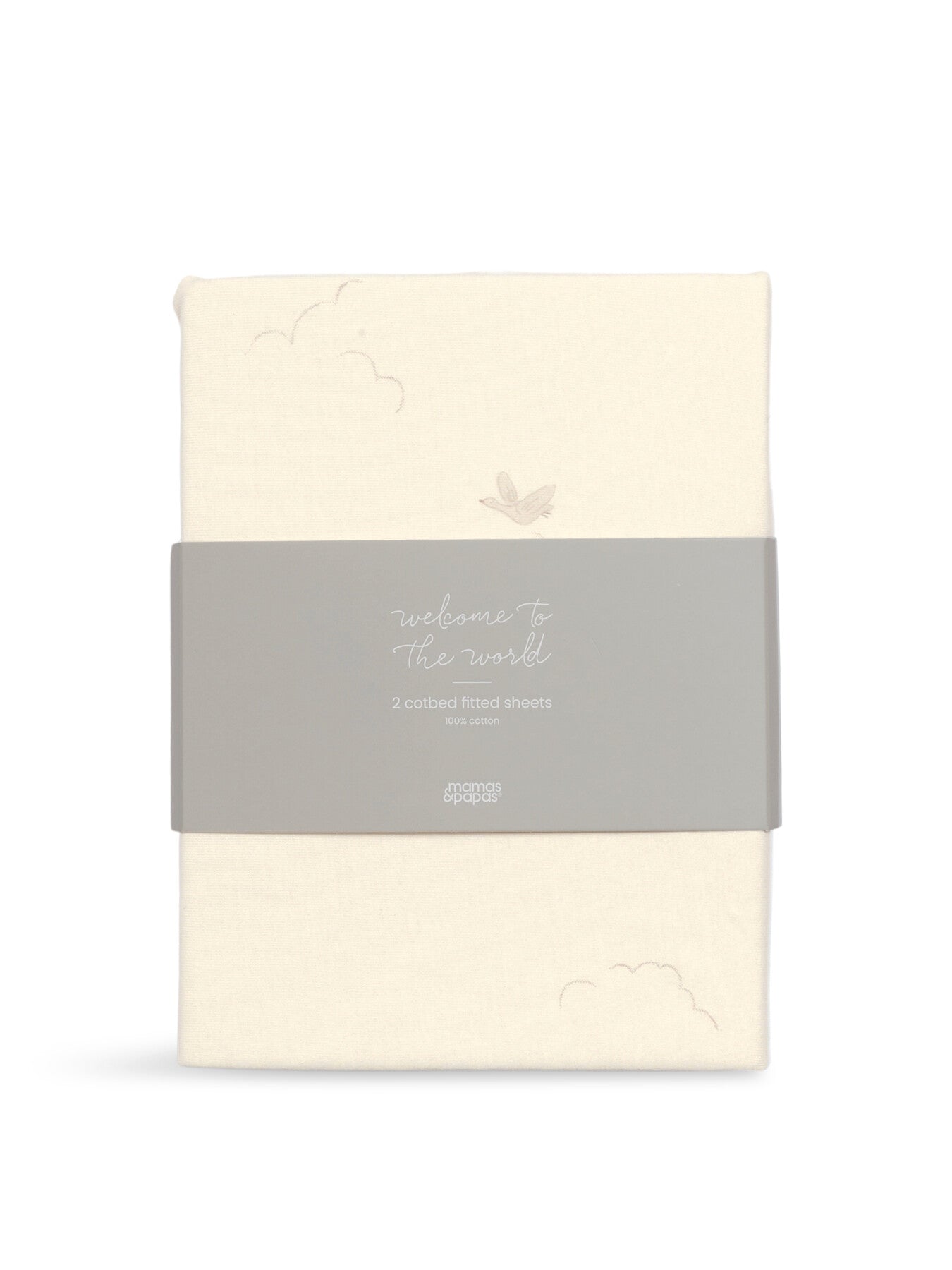 Welcome to the World Cotbed Fitted Sheets 2 pack