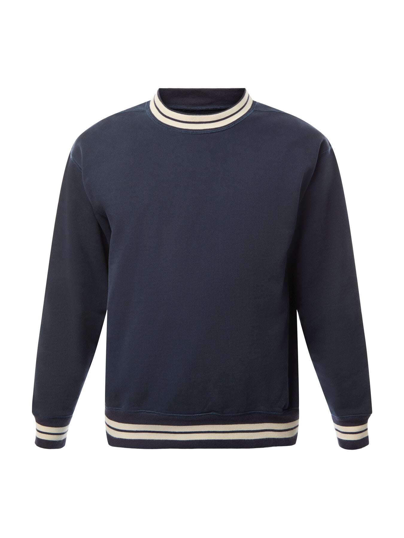 Striped Rib Long Sleeve Sweatshirt