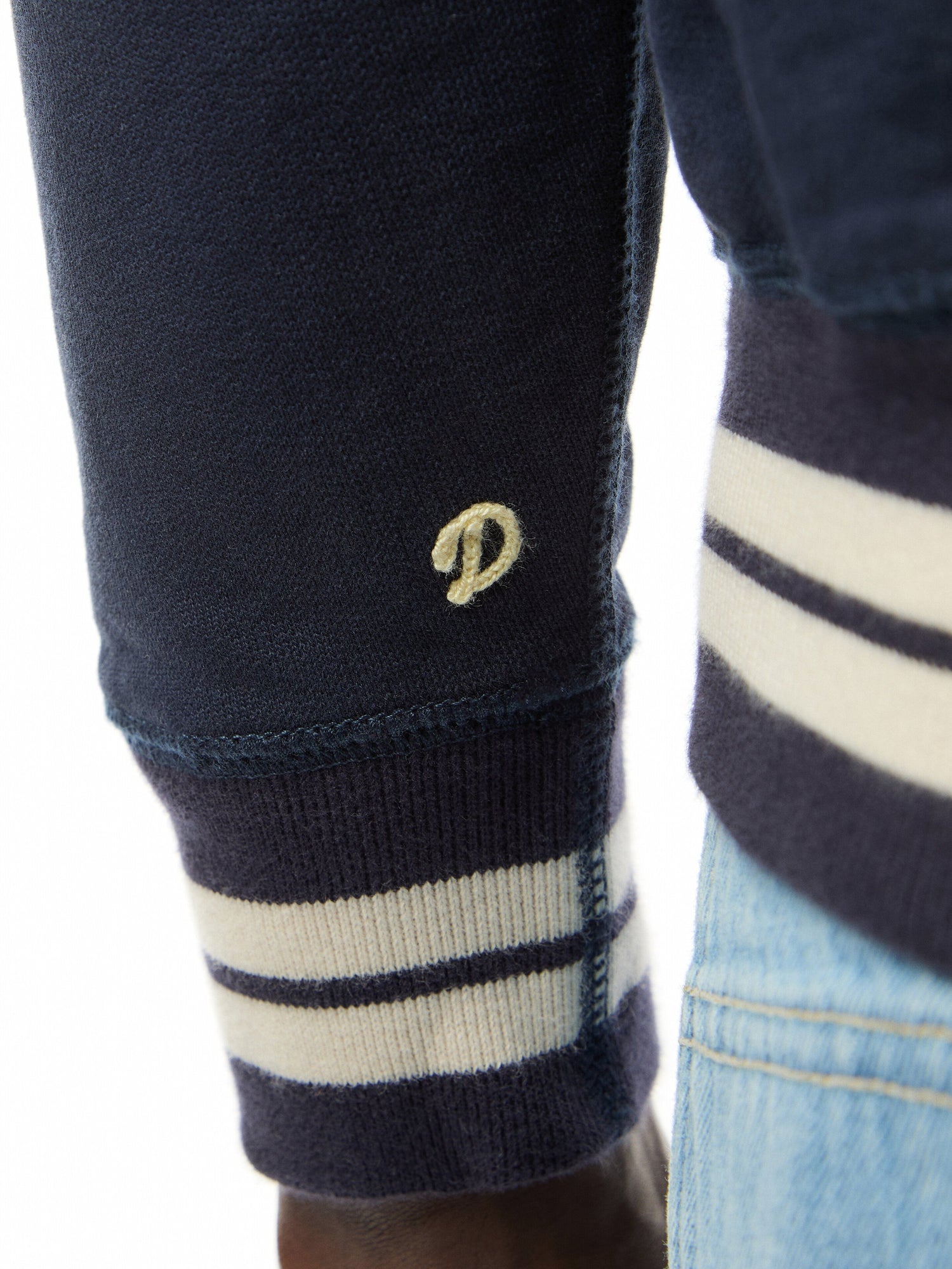 Striped Rib Long Sleeve Sweatshirt