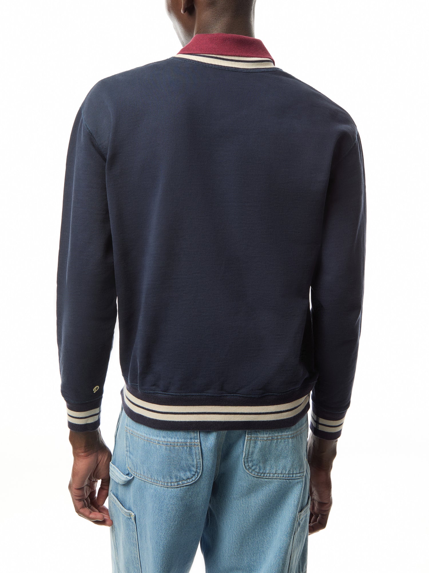 Striped Rib Long Sleeve Sweatshirt