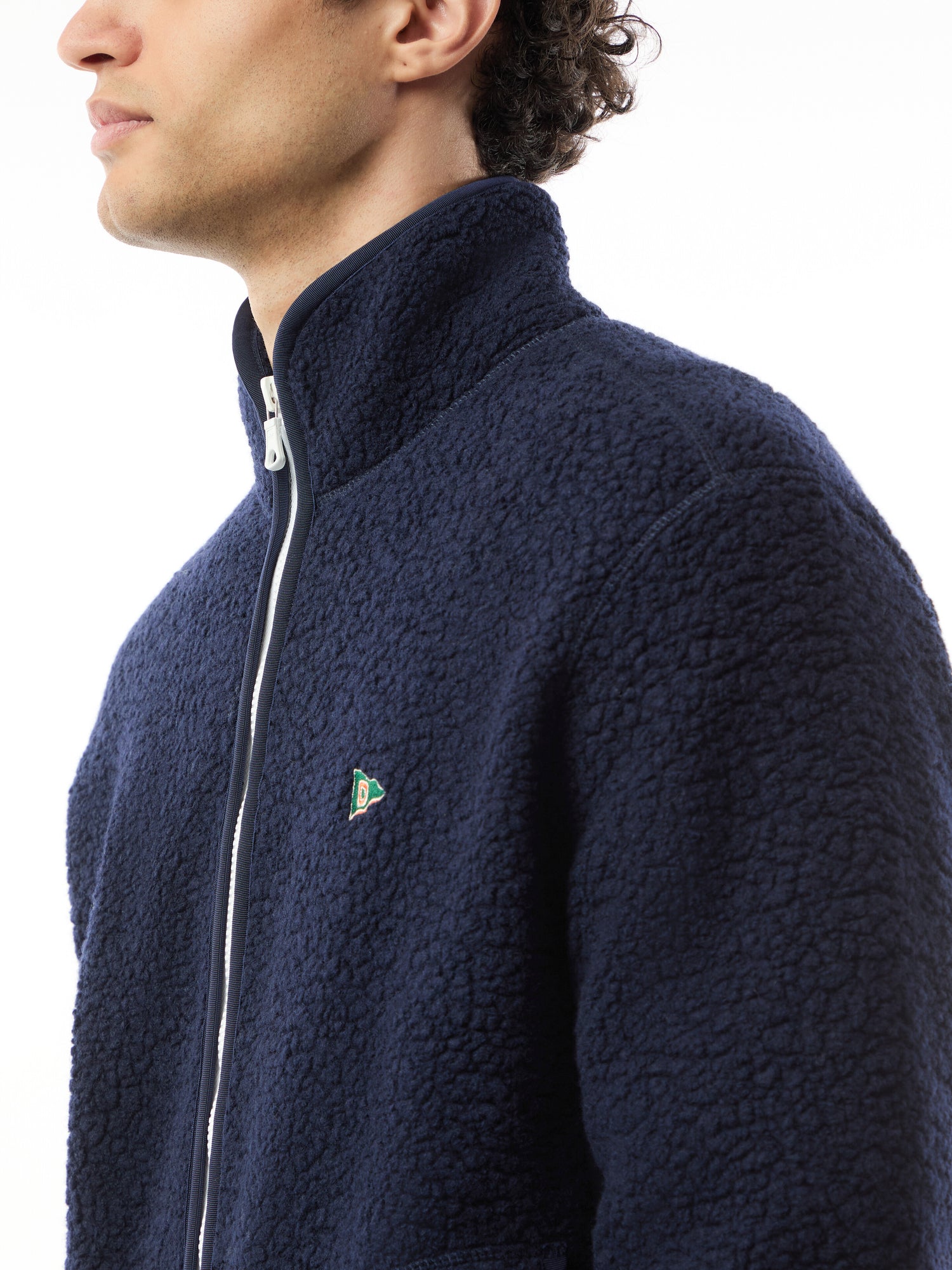 Boucle Wool Zip Fleece Jacket