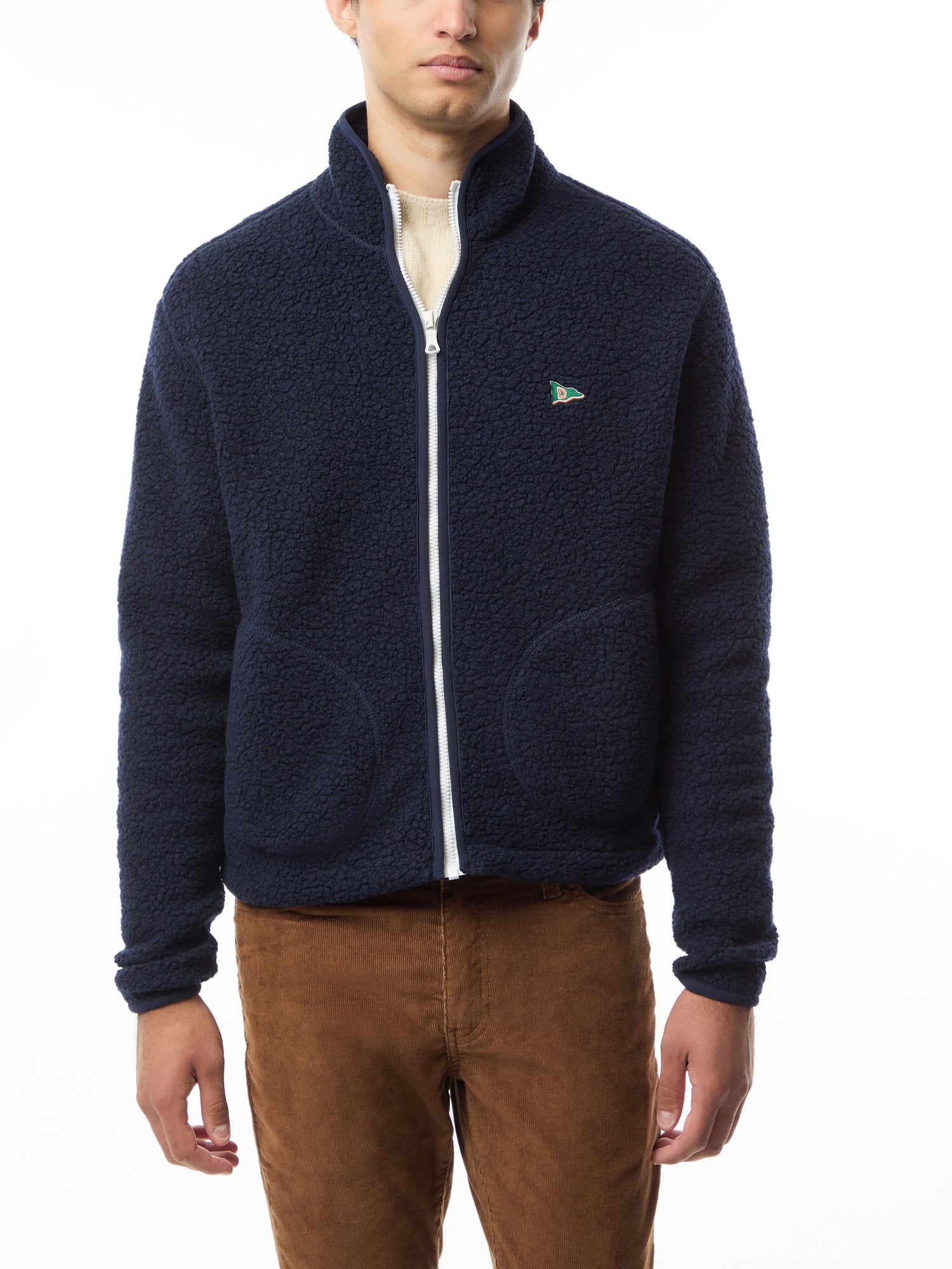 Boucle Wool Zip Fleece Jacket