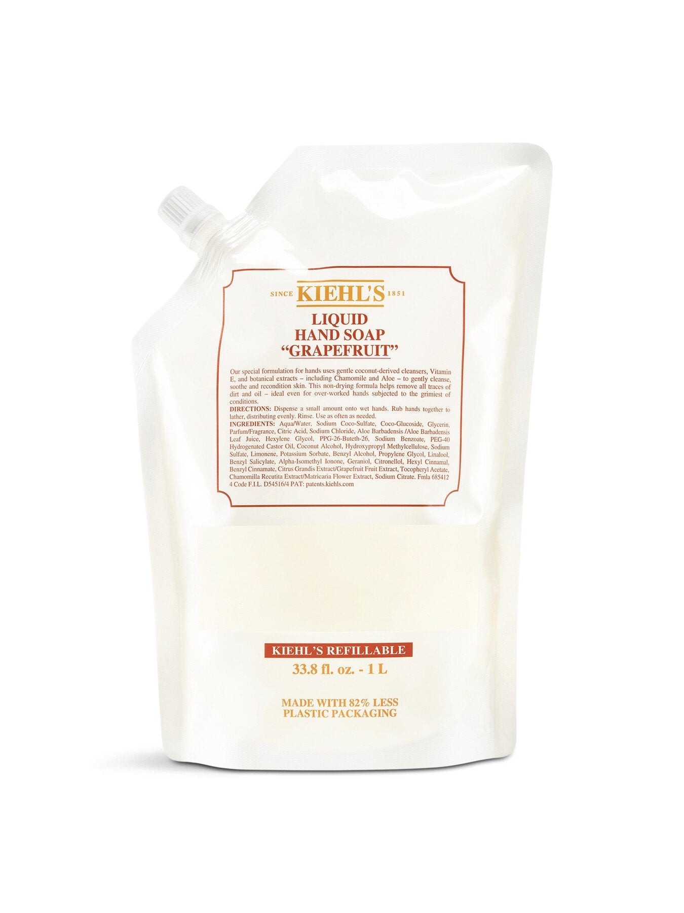 Grapefruit Liquid Hand Soap Refill Pouch 1L