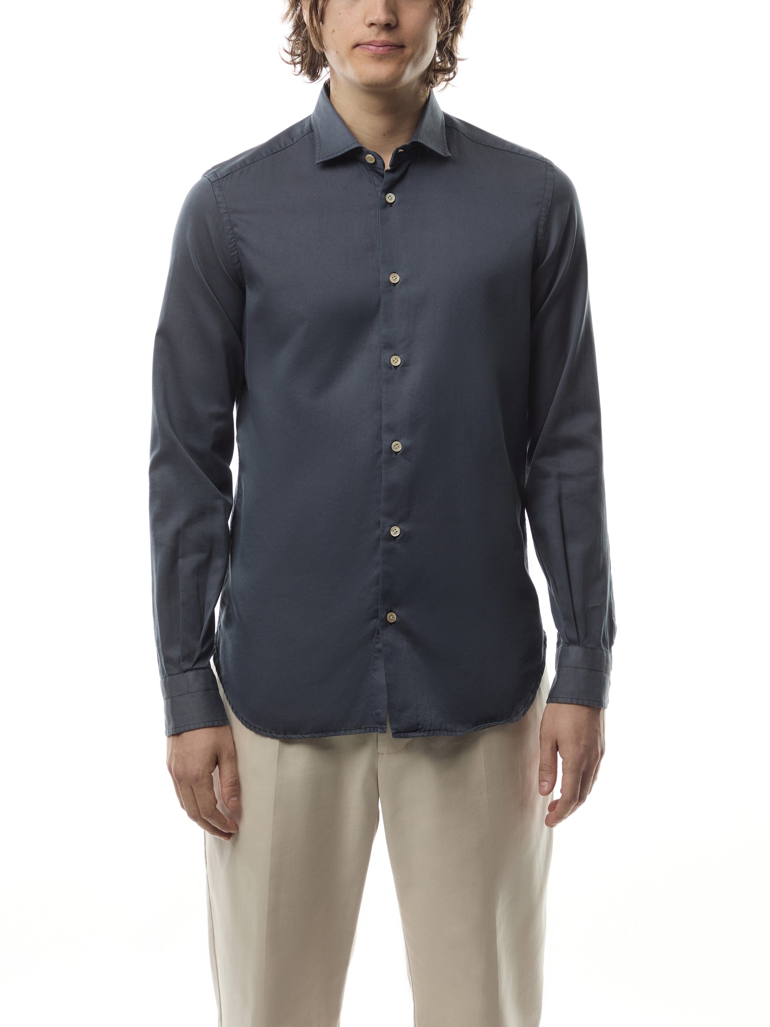 Jersey Cut Away Collar Shirt
