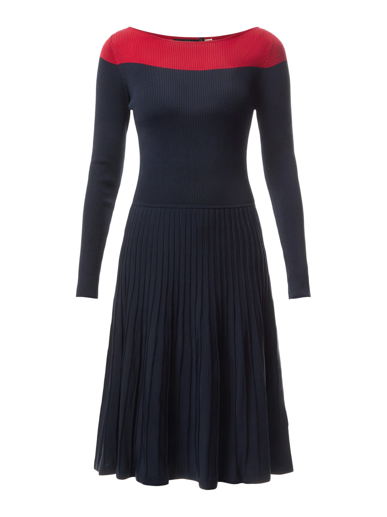 Patney Two Tone Pointelle Knit Dress
