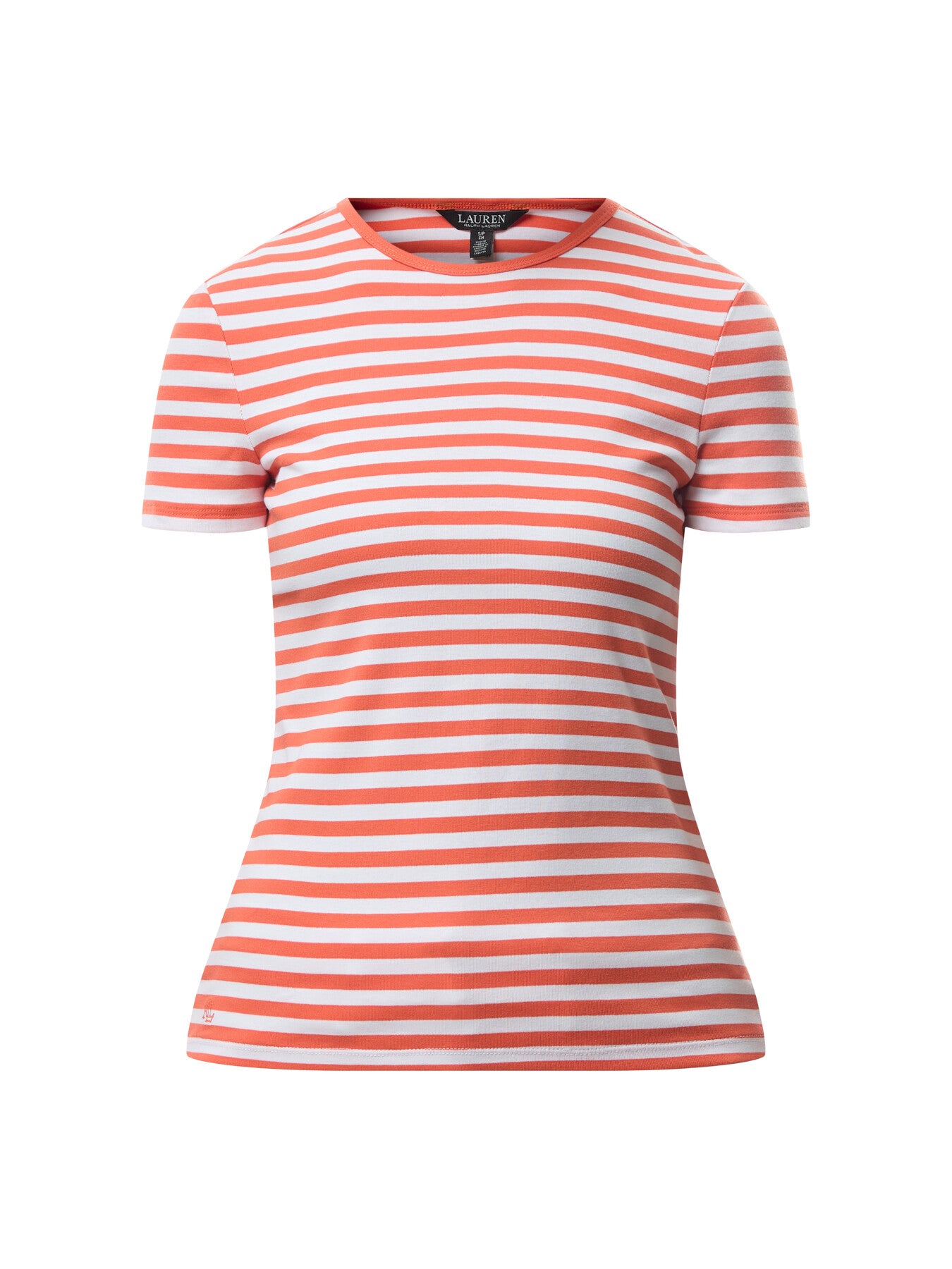 Alli Striped Stretch Cotton Crewneck T Shirt