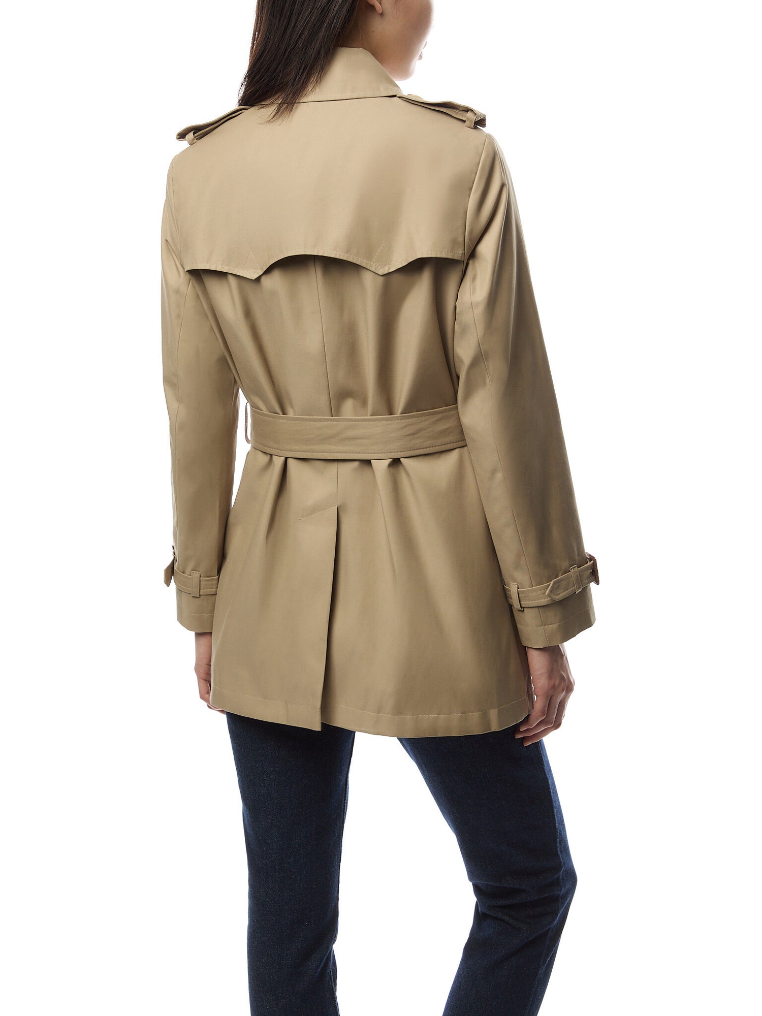 Double-Breasted Cotton-Blend Trench Coat