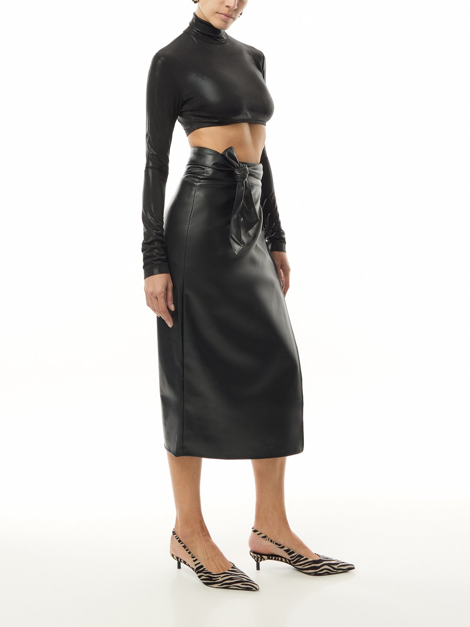 Vegan Leather Jaspre Skirt Petite