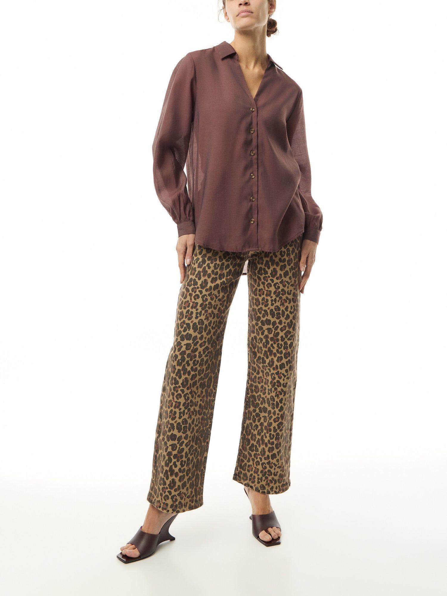 Leopard Lucia Scallop Detail Jeans Petite