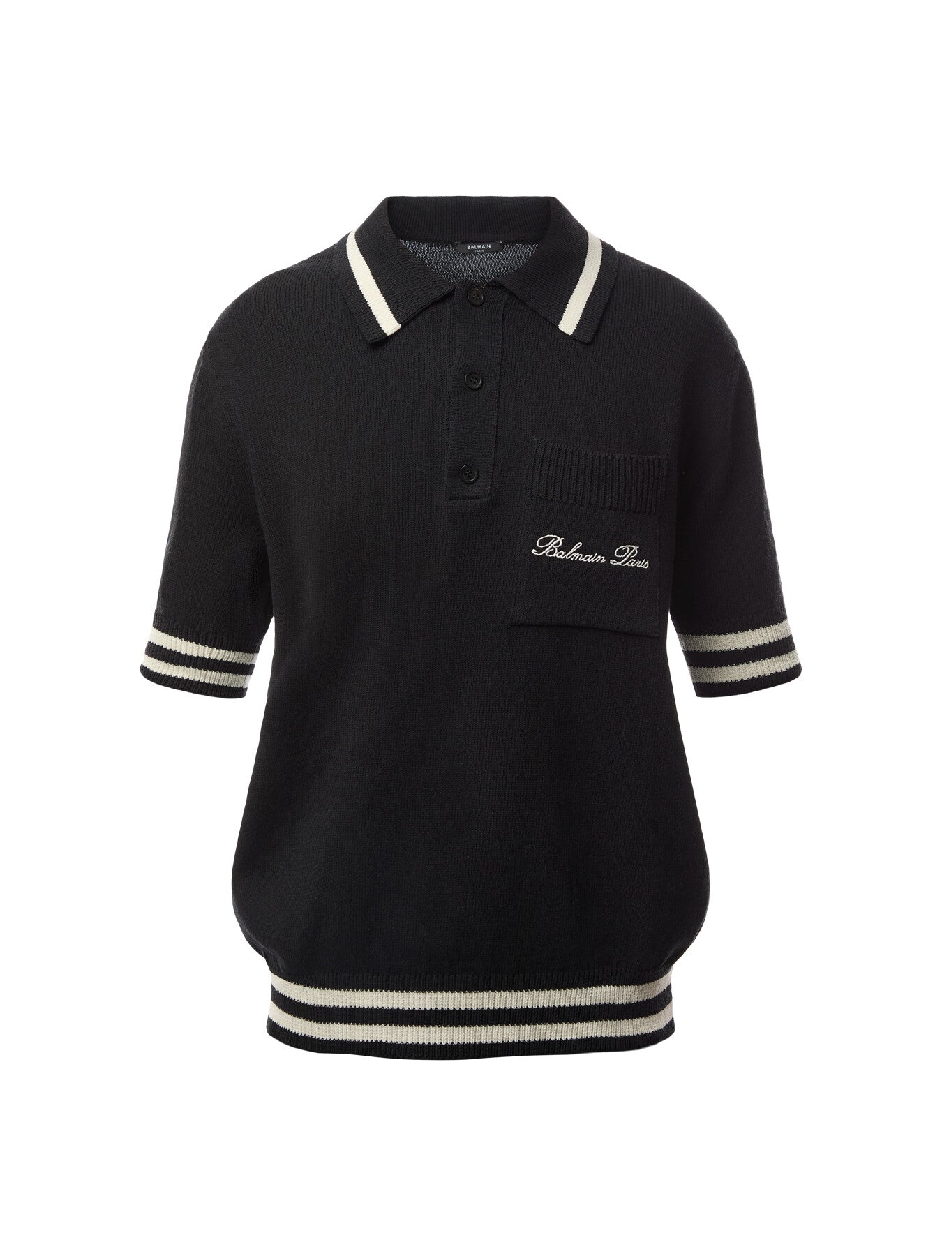Signature Logo Wool Polo Shirt