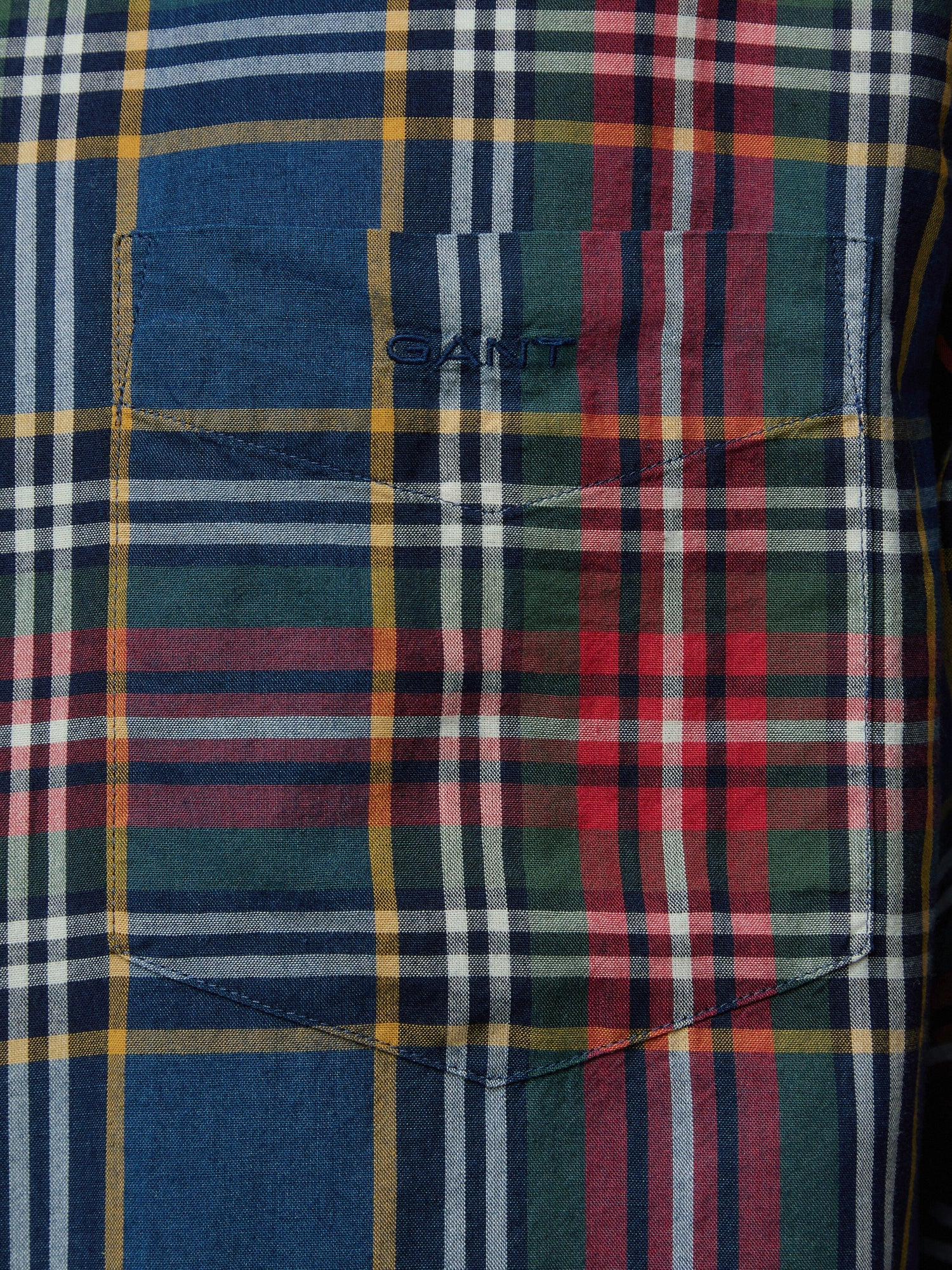 Checked Regular Fit Indigo Shirt