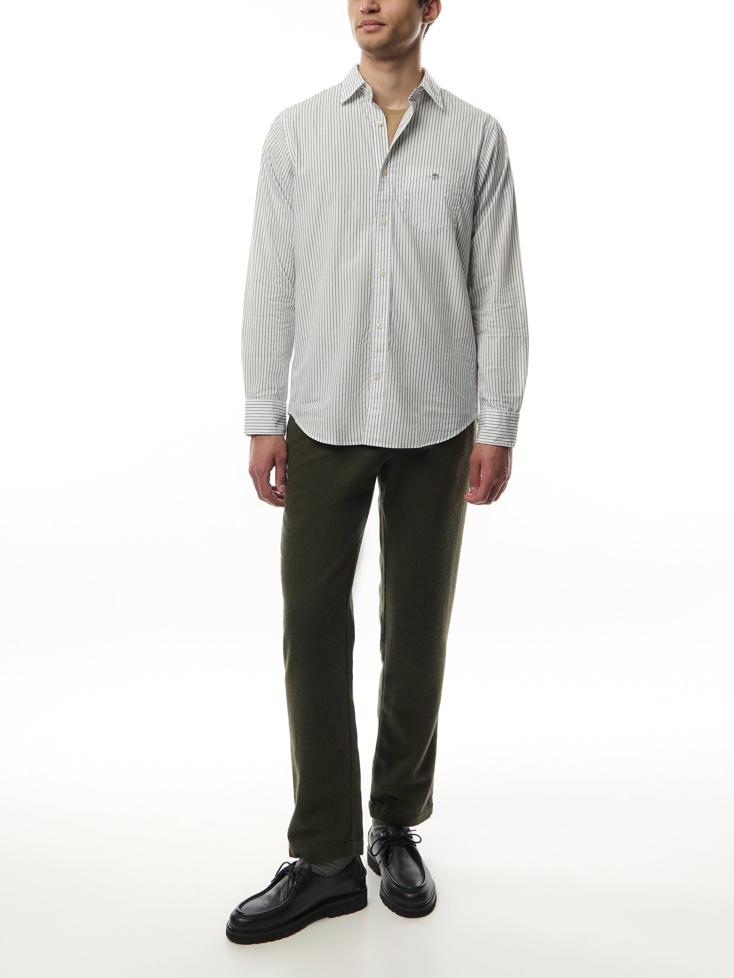 Classic Striped Regular Fit Poplin Shirt