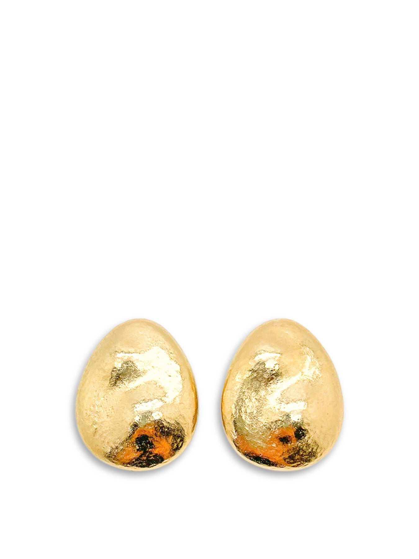 Vintage Statement Textured Gold Nugget Earrings