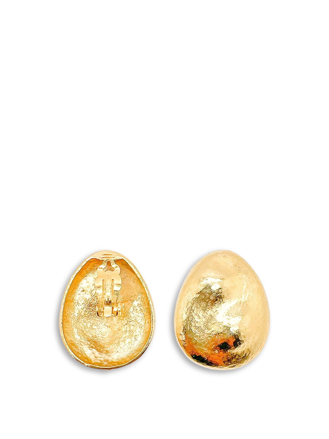 Vintage Statement Textured Gold Nugget Earrings