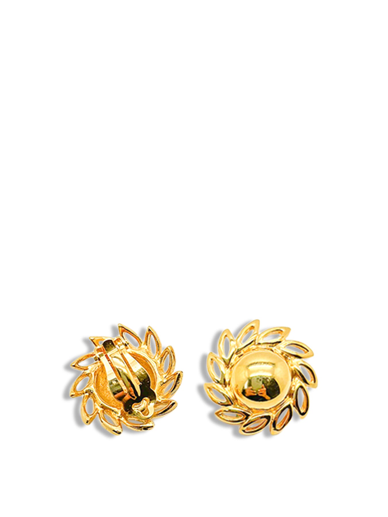 Vintage Gold Open Sunburst Earrings