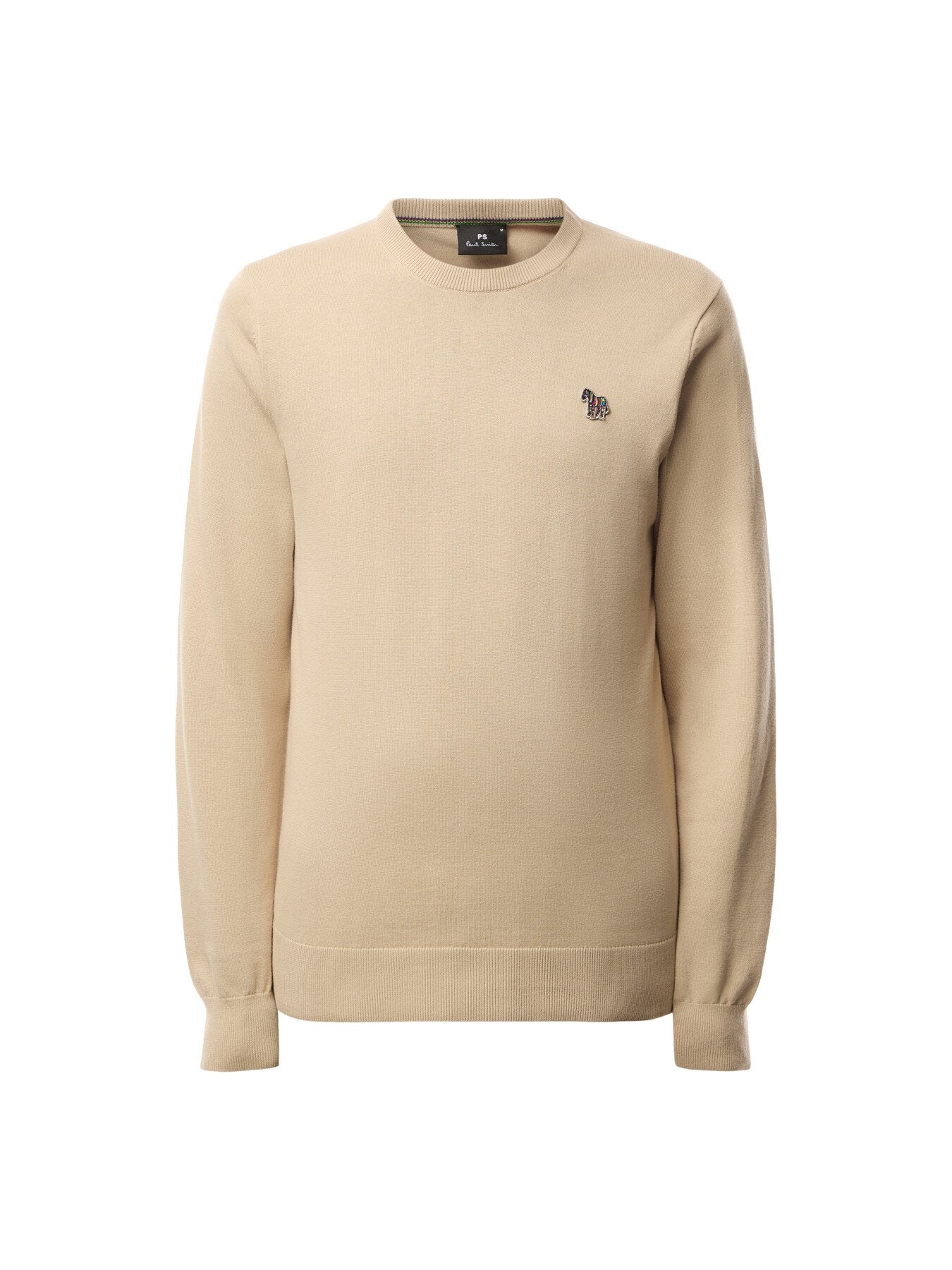 Crew Neck Knit Zebra Badge T-Shirt