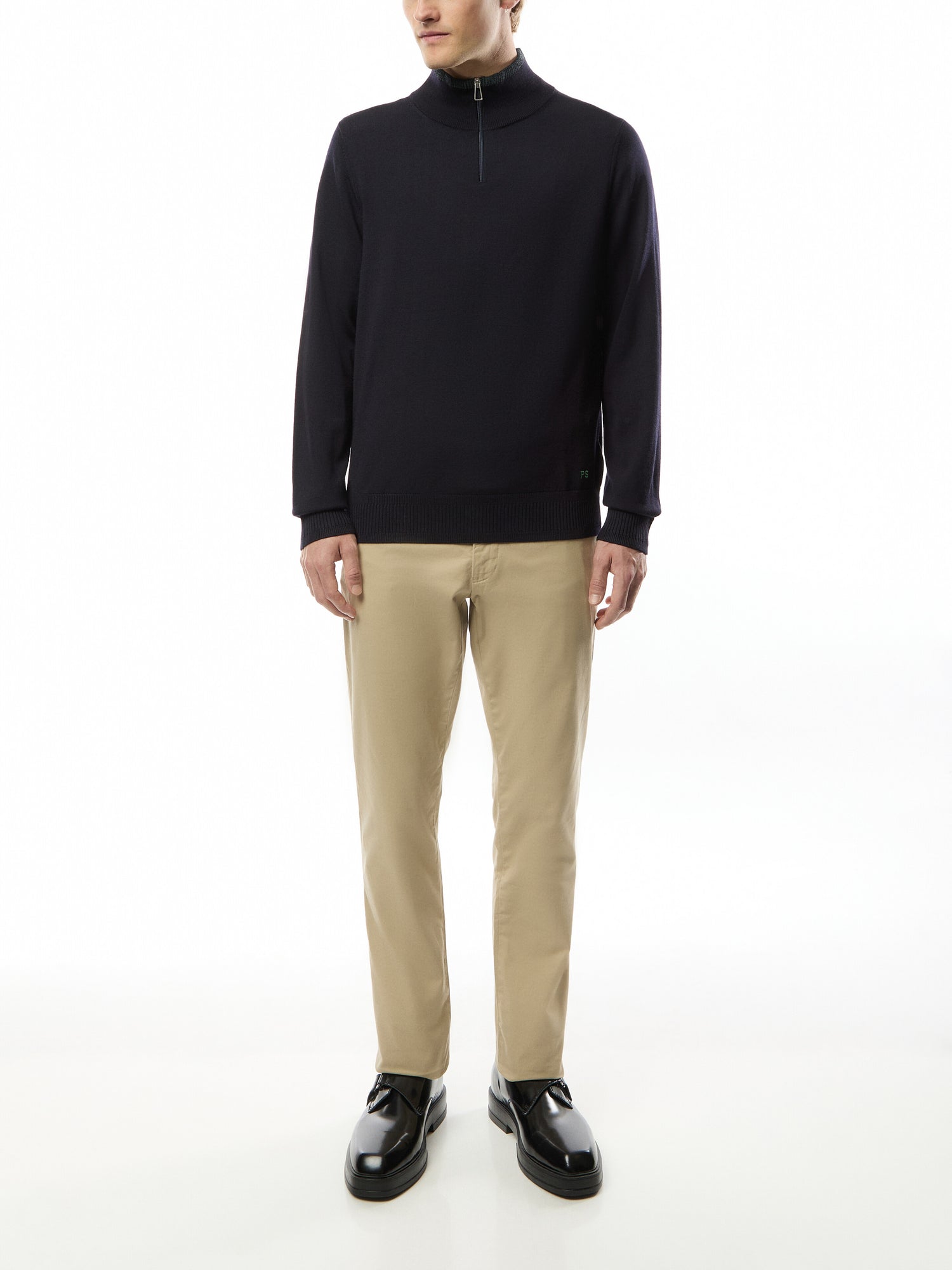 Quarter Zip Merino Wool Sweatshirt