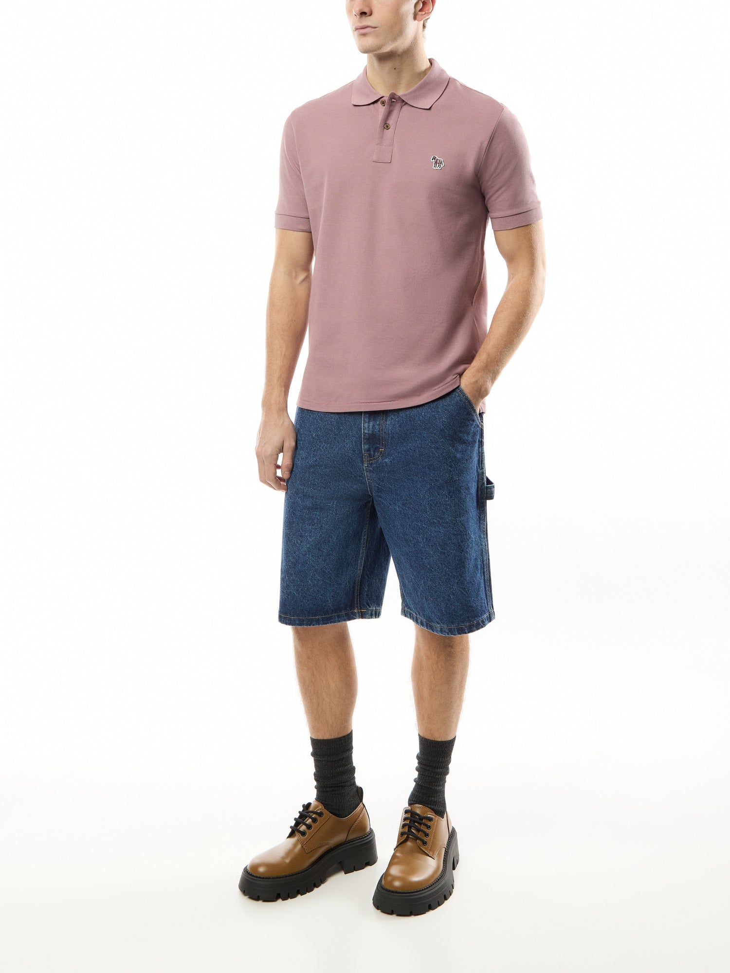 Zebra Logo Short Sleeve Polo Shirt