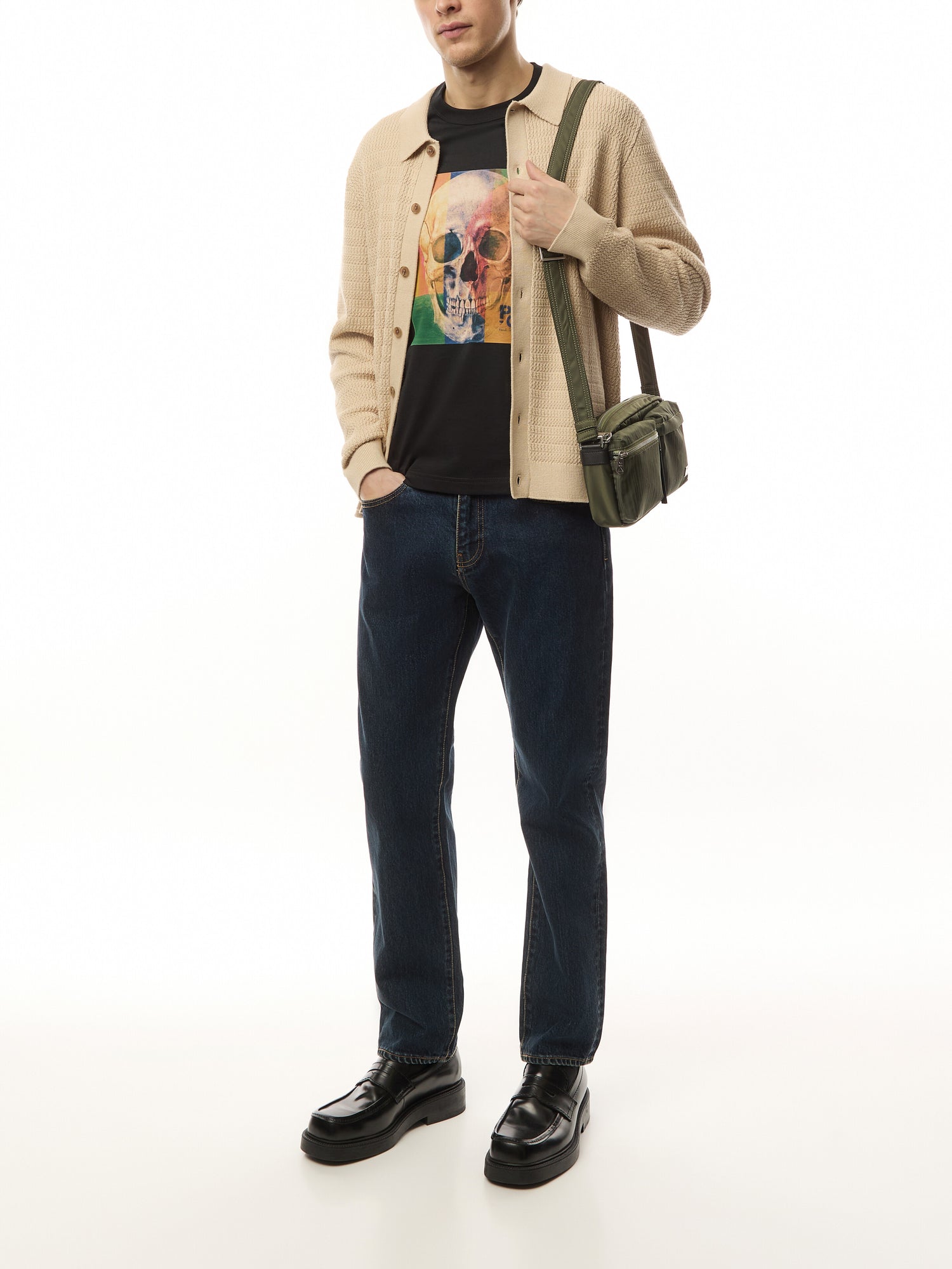 Skull Square Crew Neck T-Shirt