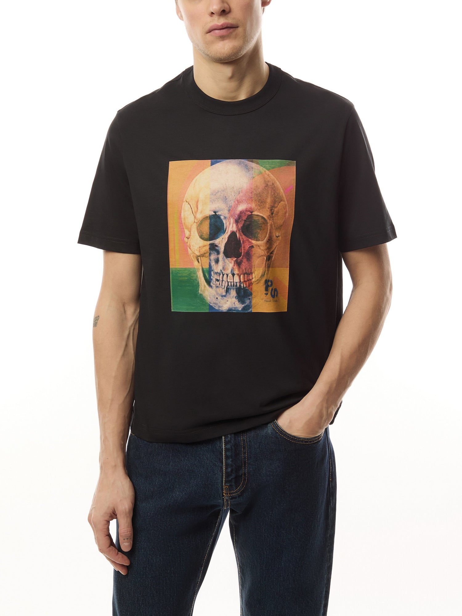 Skull Square Crew Neck T-Shirt