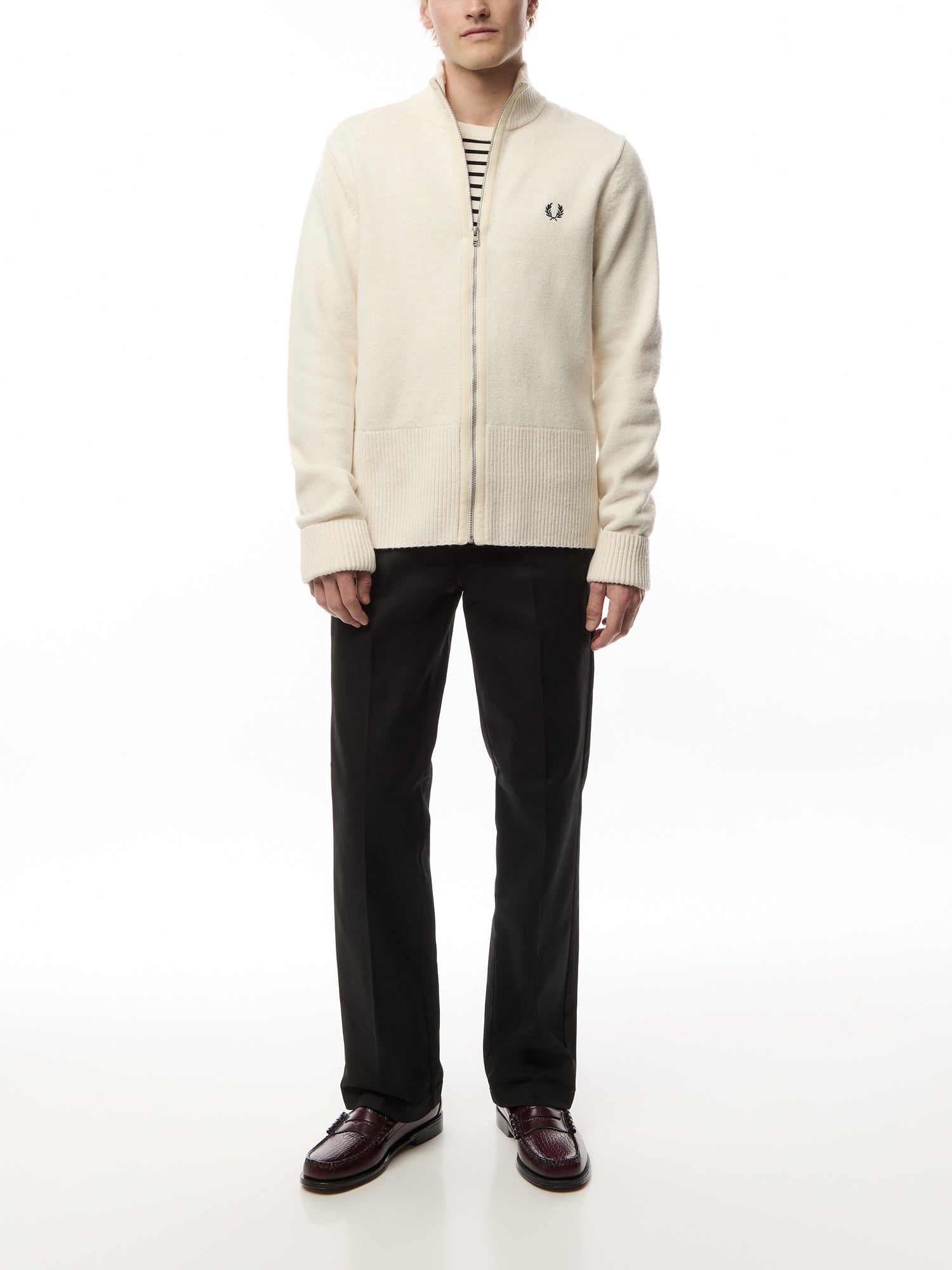 Chunky Rib Zip Through Cardigan