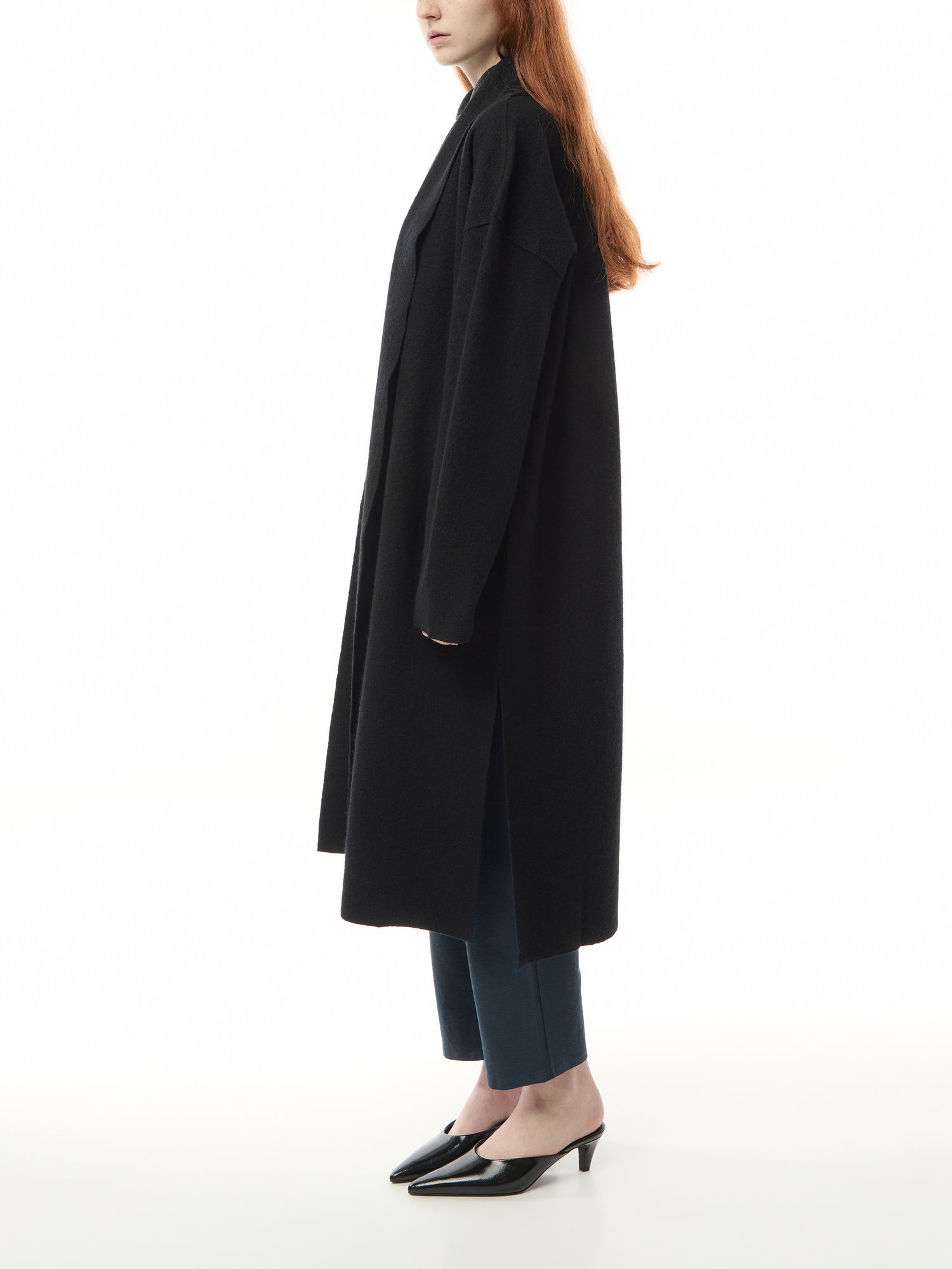 High Collar Regenerative Wool Coat
