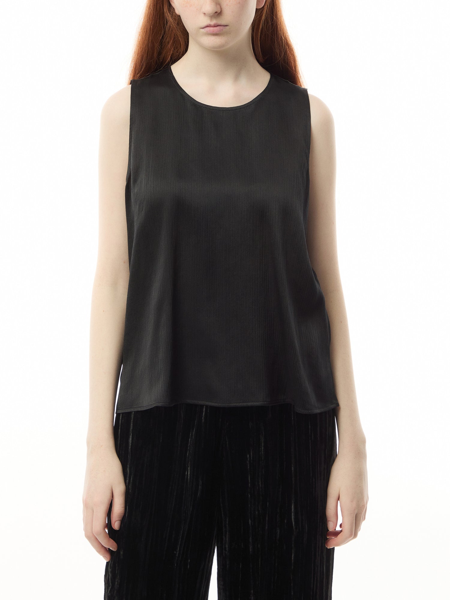 Velvet Round Neck Shell
