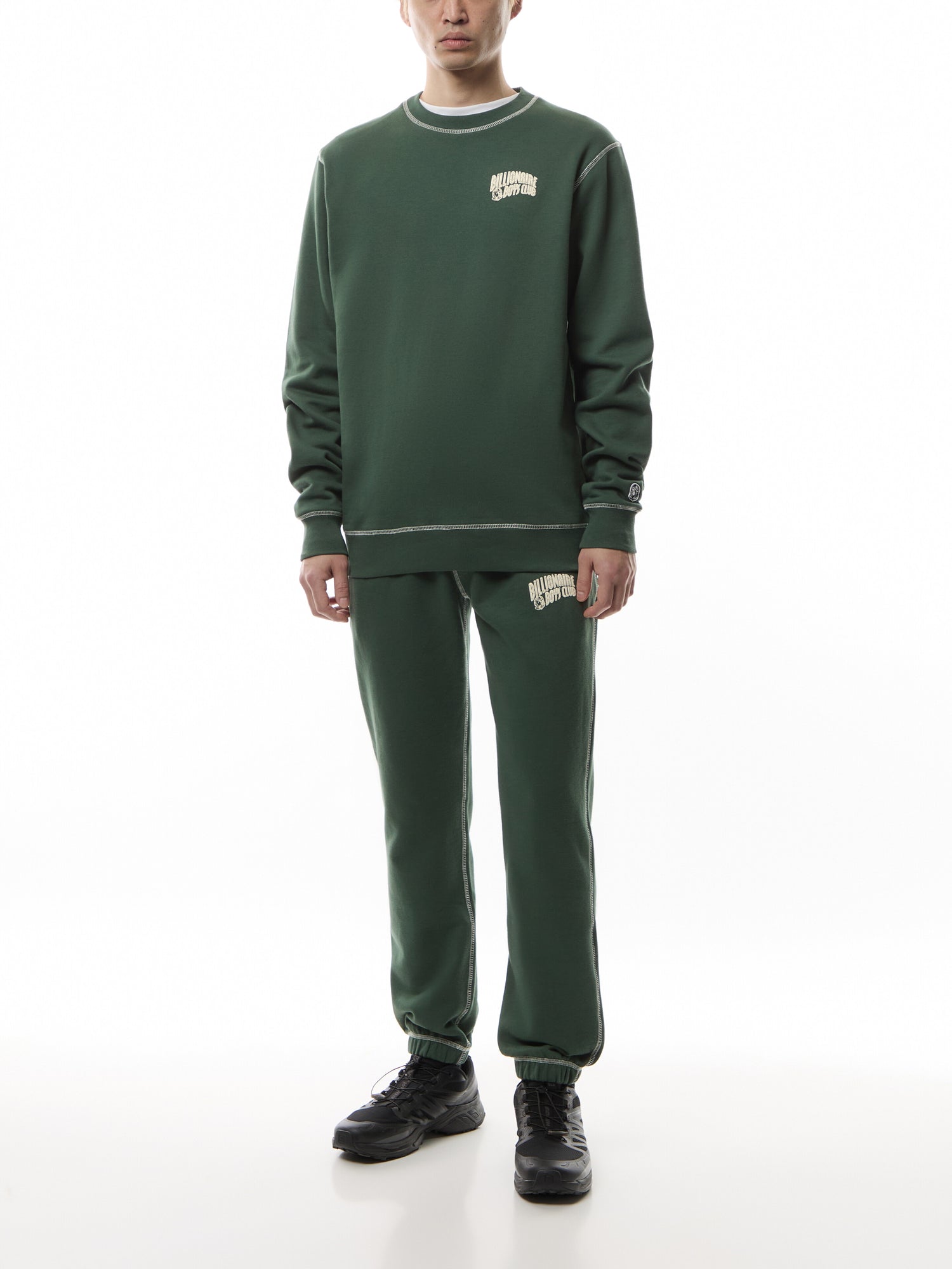 Puff Small Arch Logo Contrast Stitch Crewneck Sweatshirt