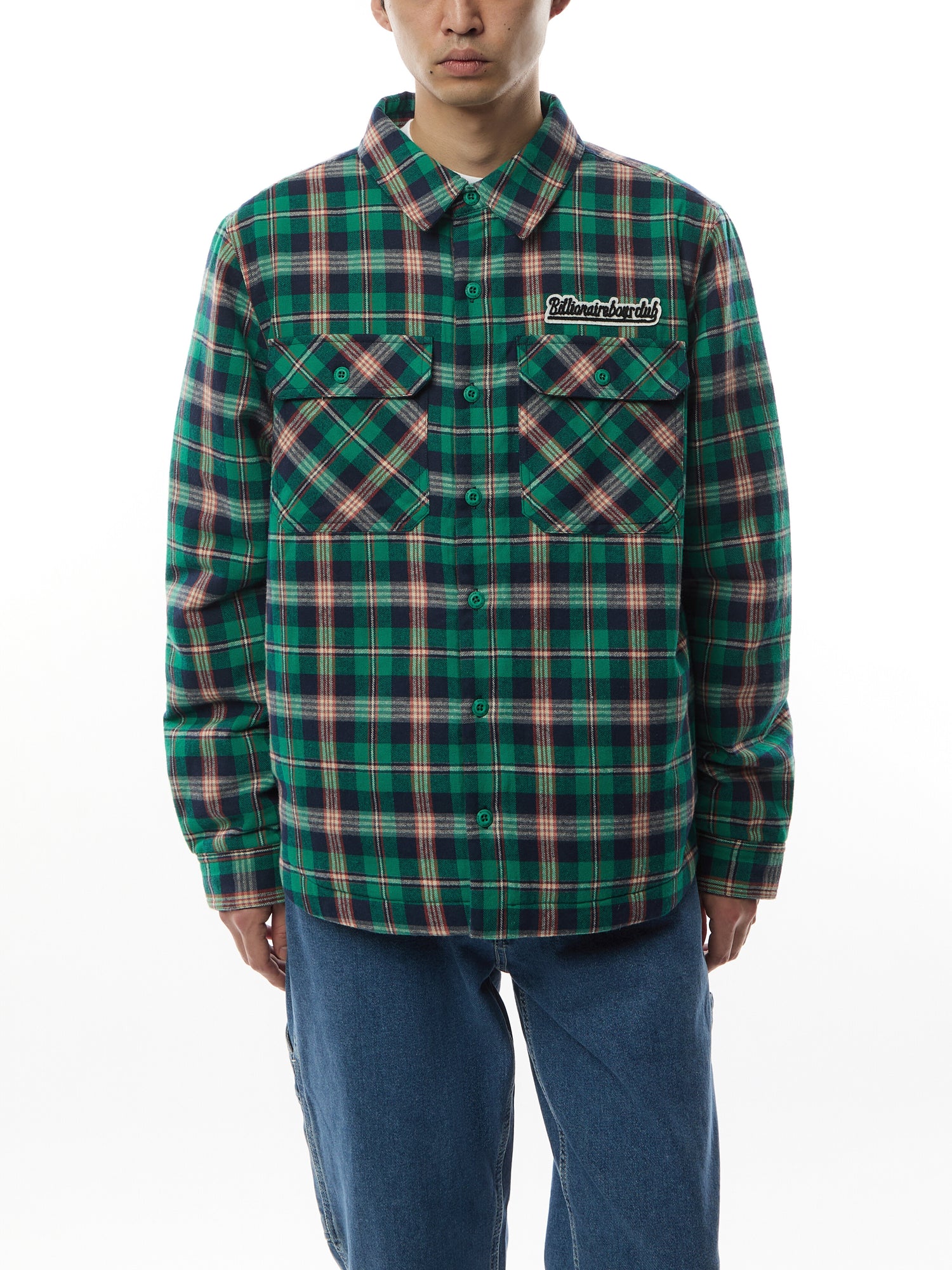 Padded Check Overshirt