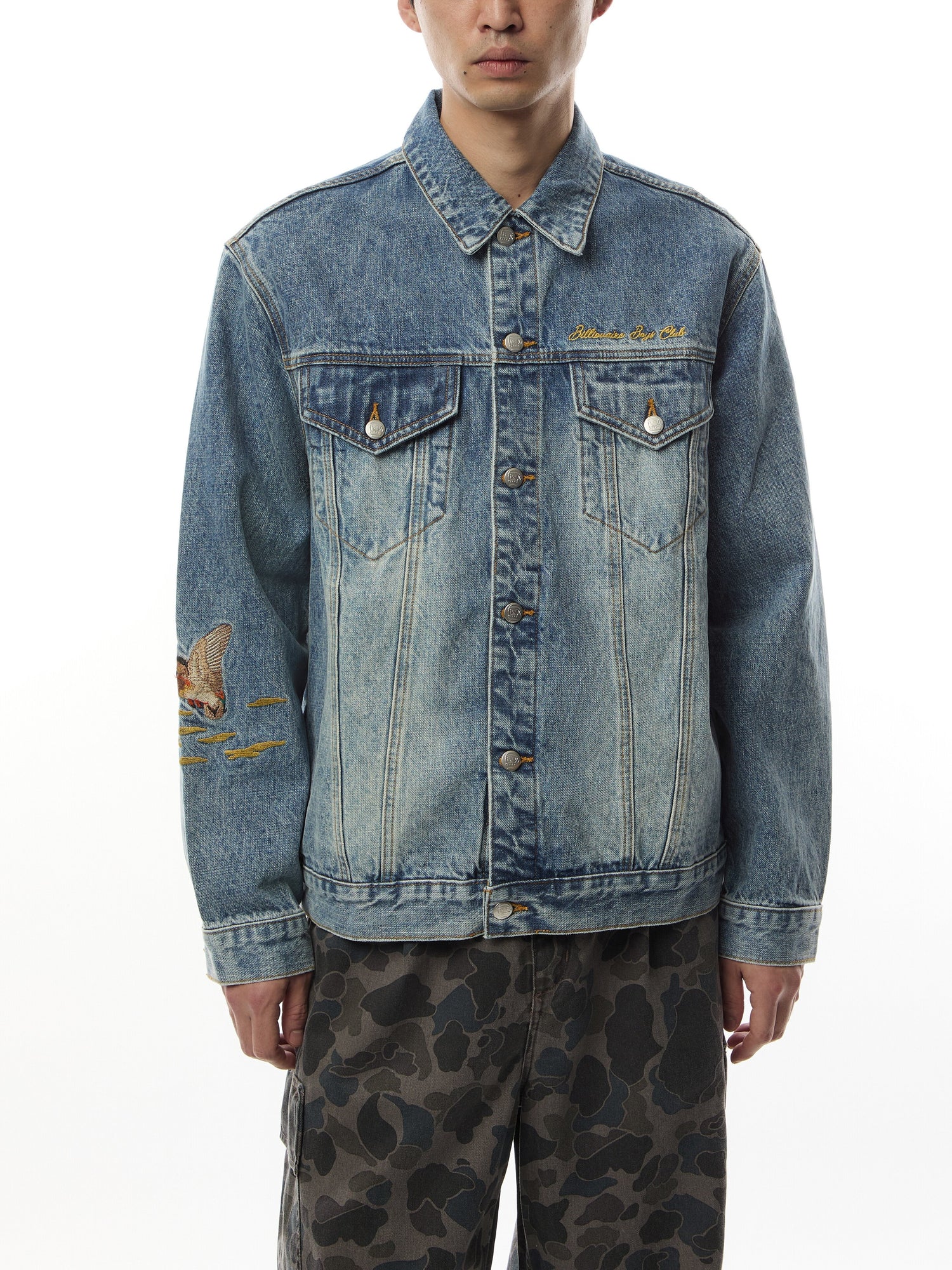 Duck Embroidered Denim Jacket