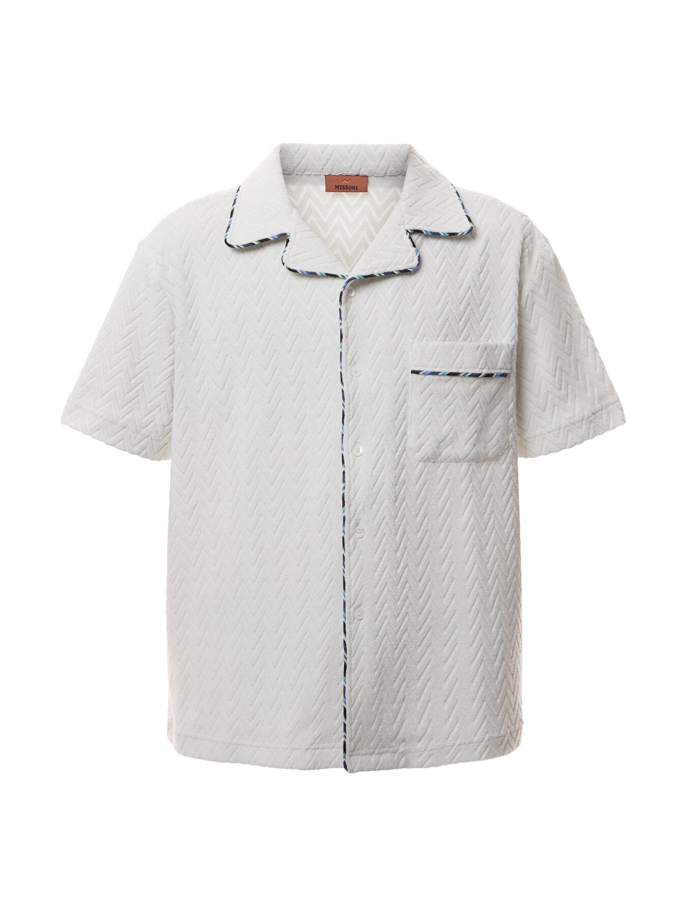 Jacquard Terry Chevron Short Sleeve Shirt