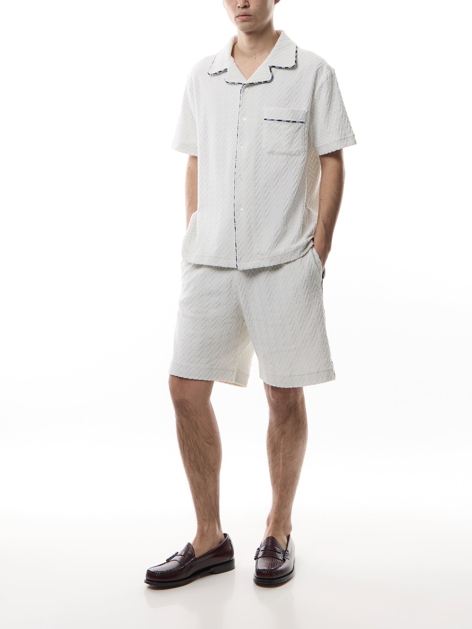 Jacquard Terry Chevron Shorts