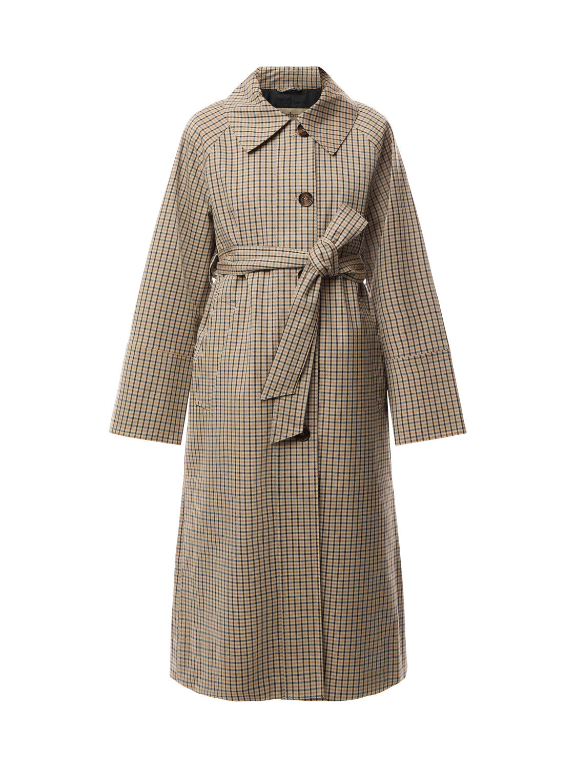 Barbour Beatrix Check Showerproof Trench Coat