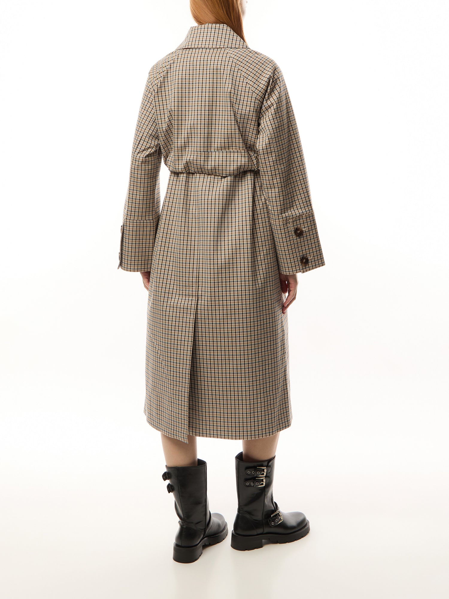 Barbour Beatrix Check Showerproof Trench Coat