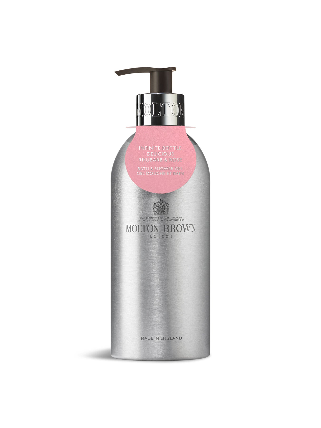 Infinite Bottle Delicious Rhubarb Rose Bath Shower Gel 400ml