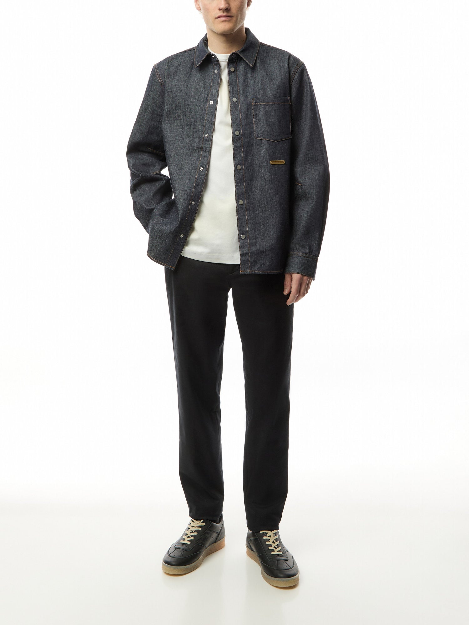 Curved Classic Denim Shirt