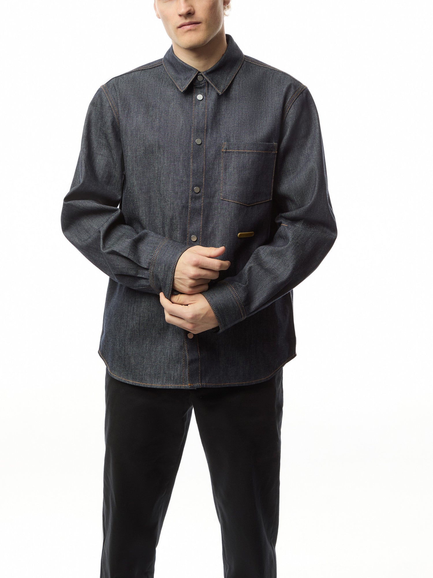 Curved Classic Denim Shirt