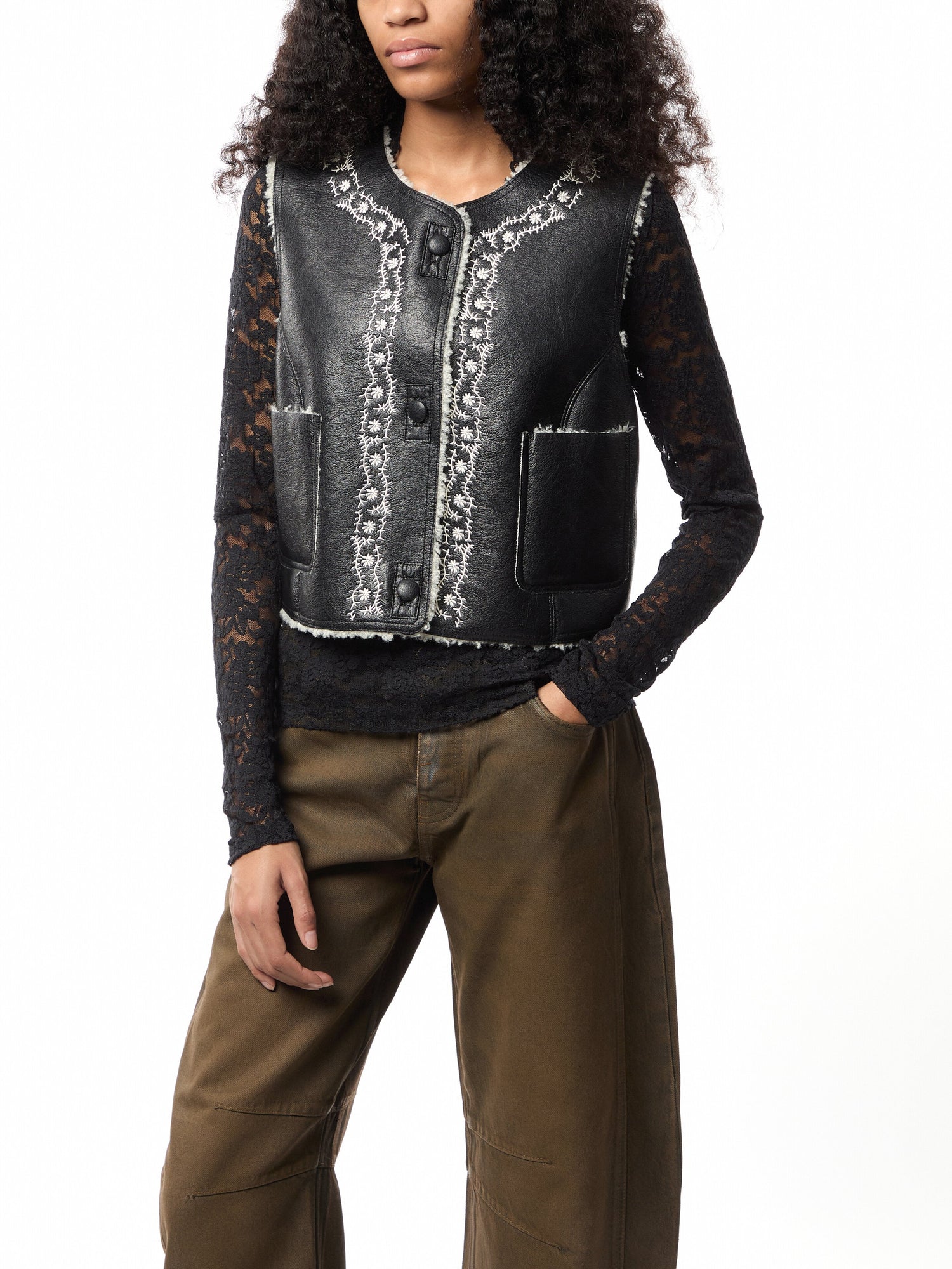Travelers Leather Vest Top