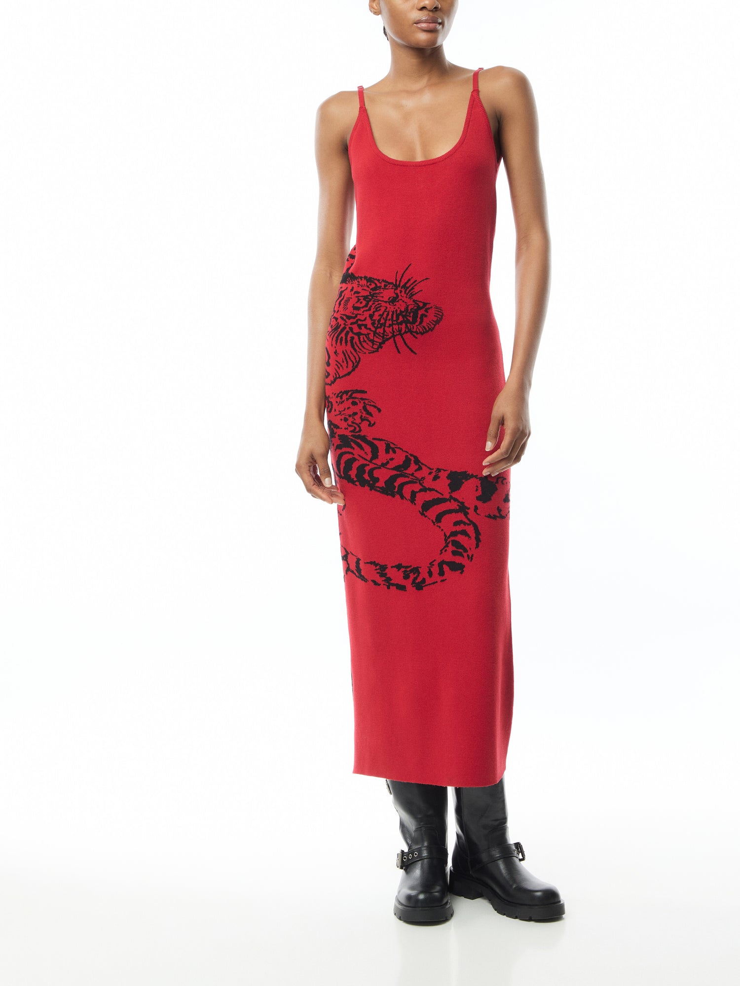 Snow Tiger Knitted Maxi Dress