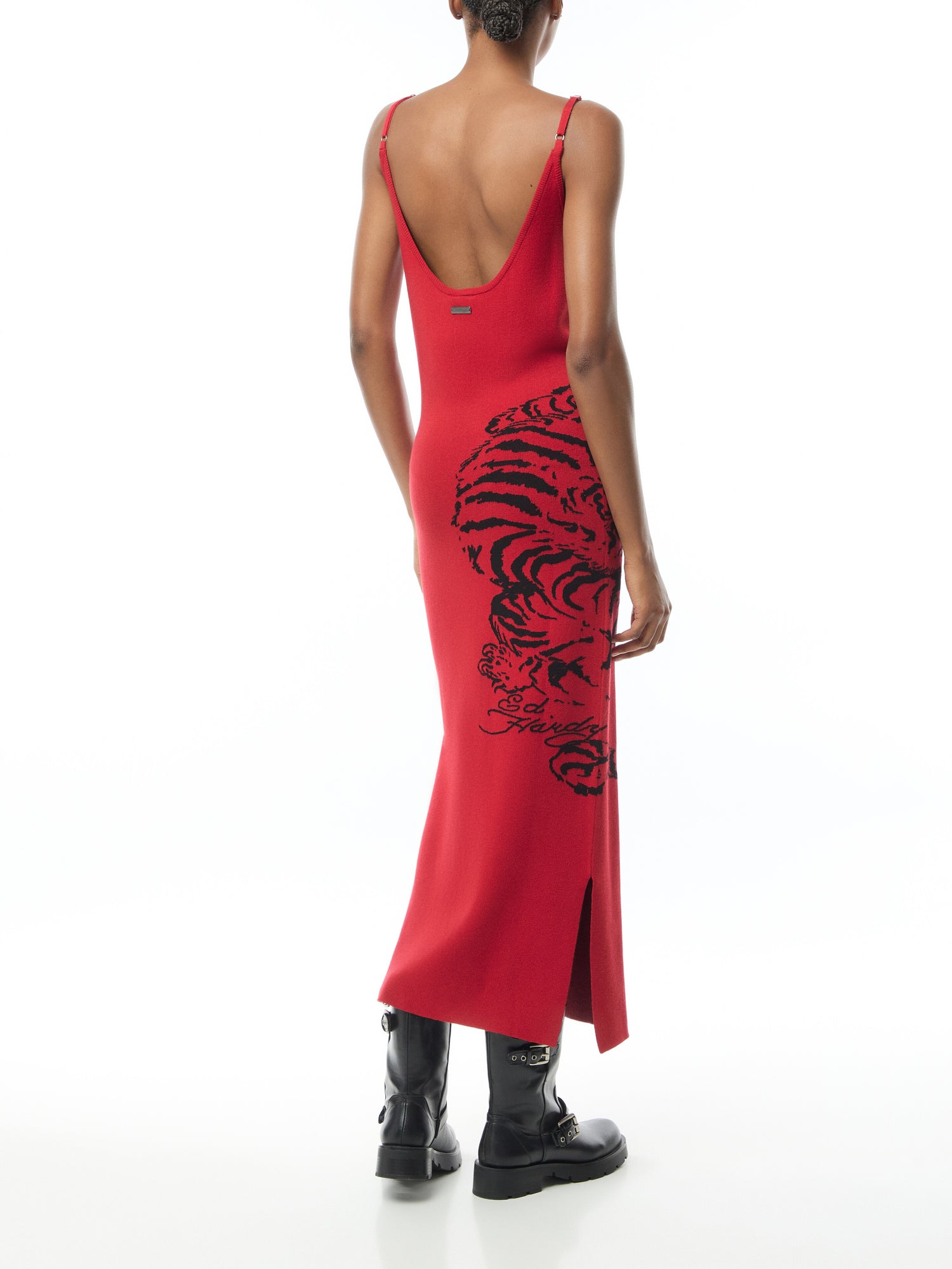 Snow Tiger Knitted Maxi Dress