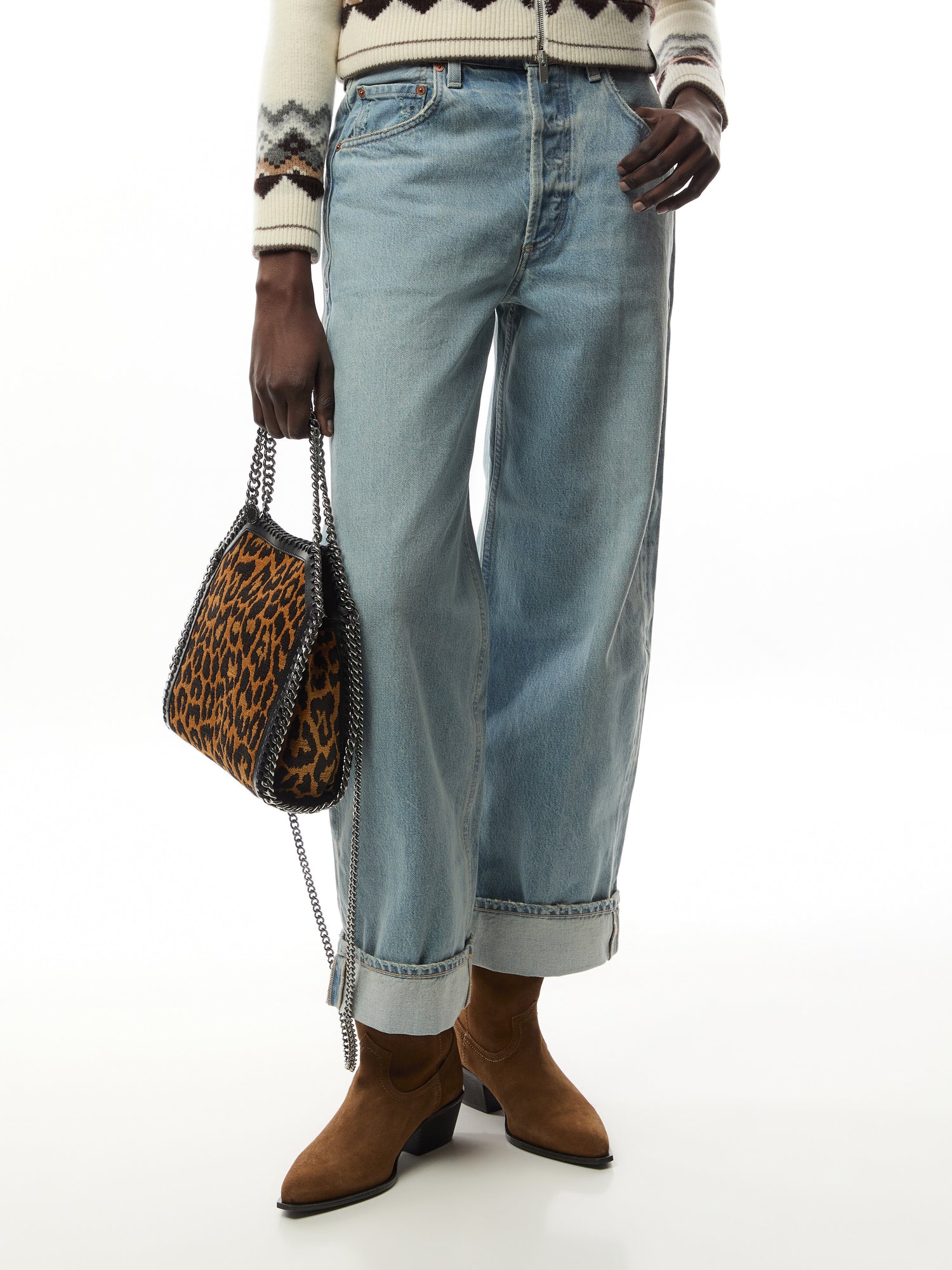 Leopard Falabella Mini Tote Bag