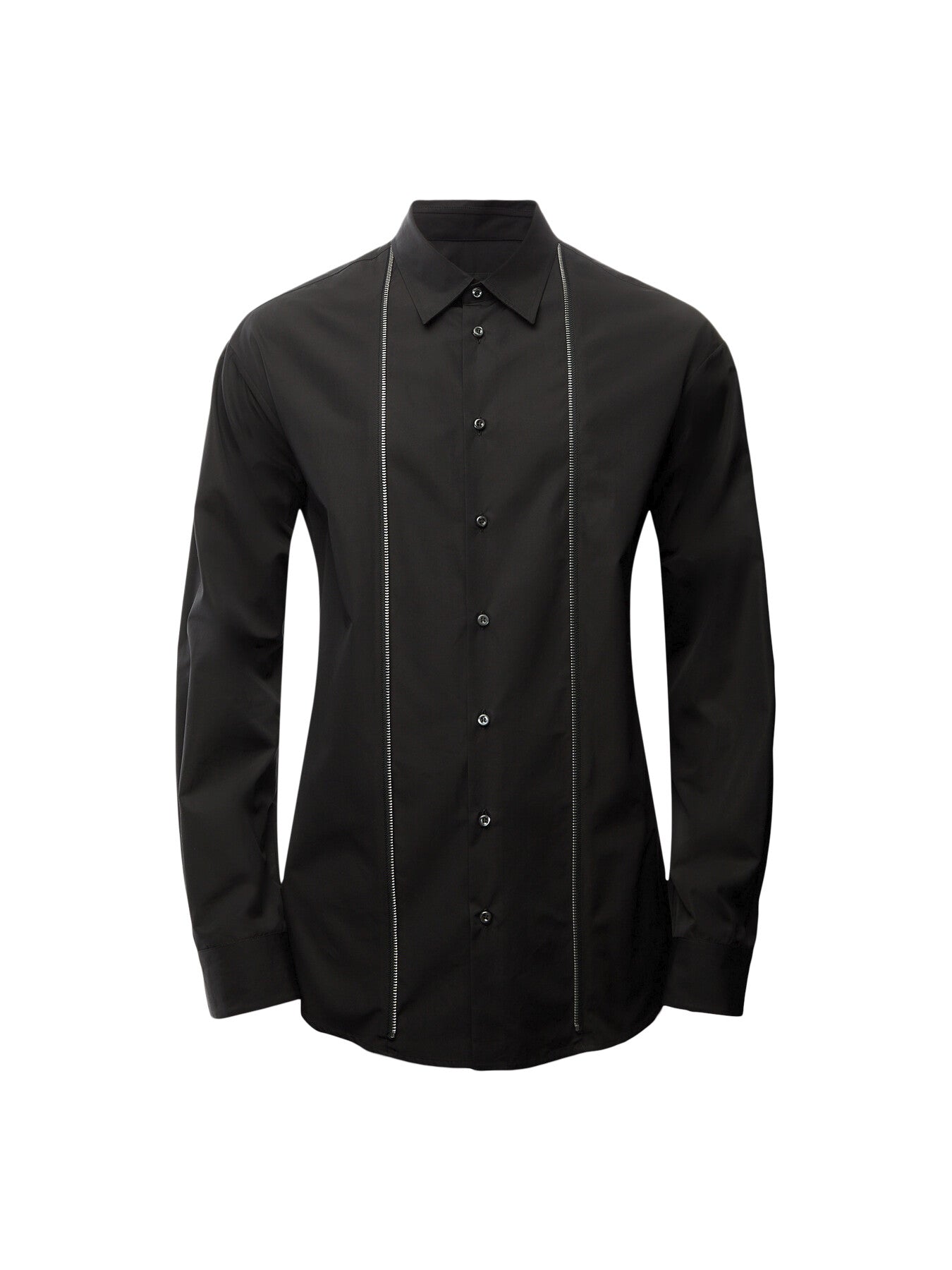 Zipped Dropped Shoulder Shirt