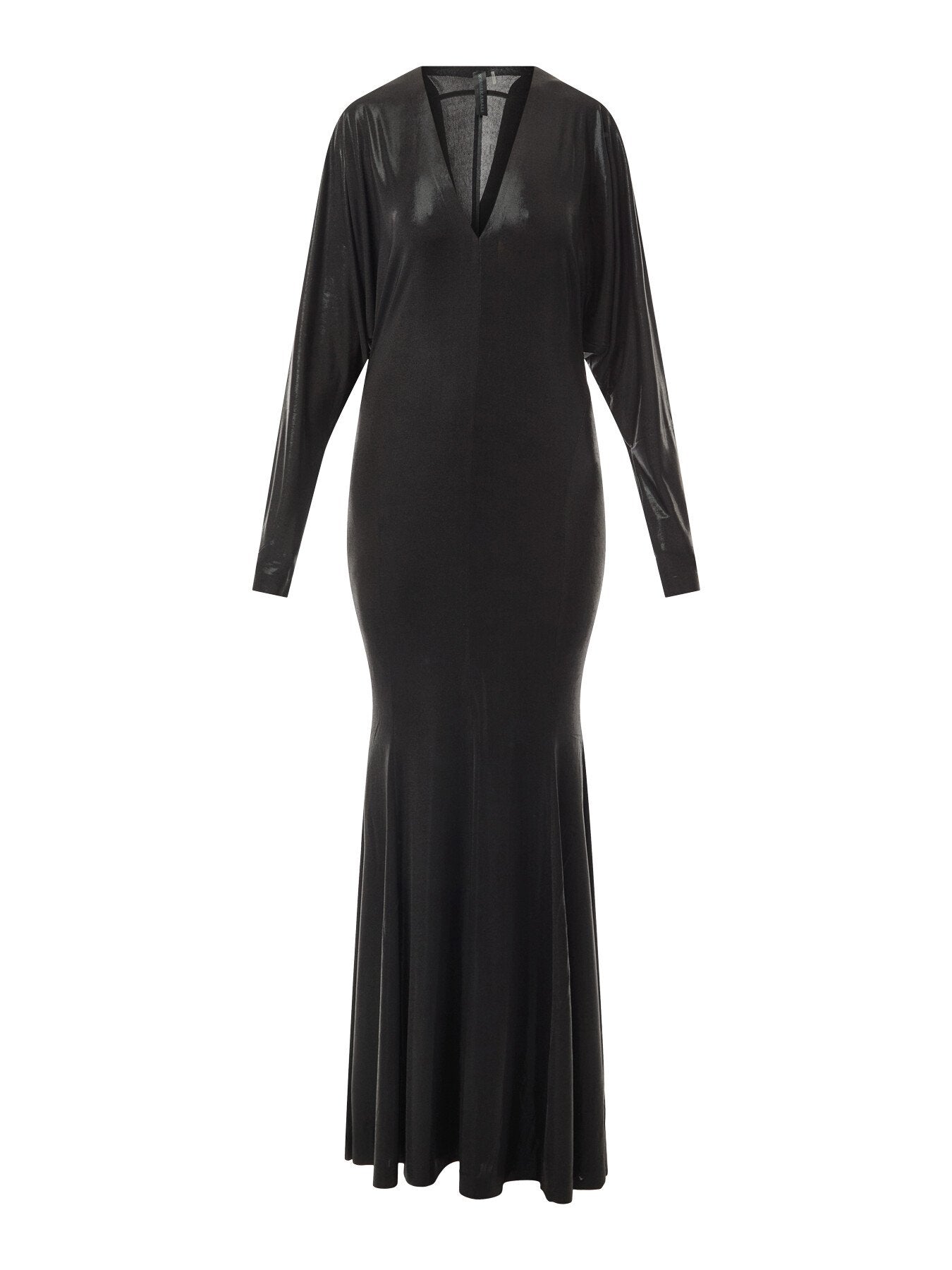 Dolman V Neck Fishtail Gown